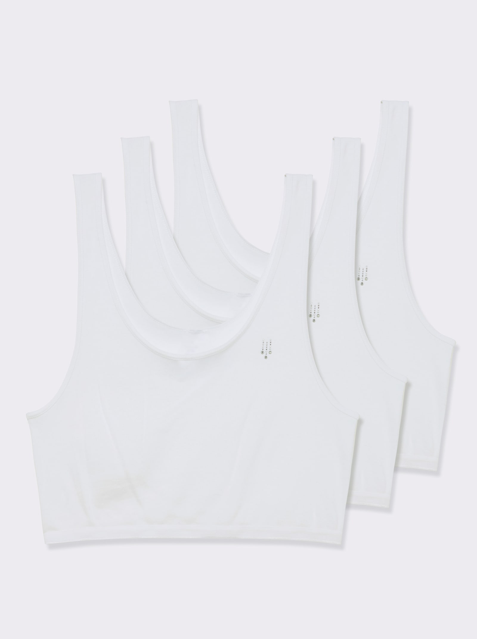 Speidel Bustier ohne Seitennähte - 3 Stück weiß