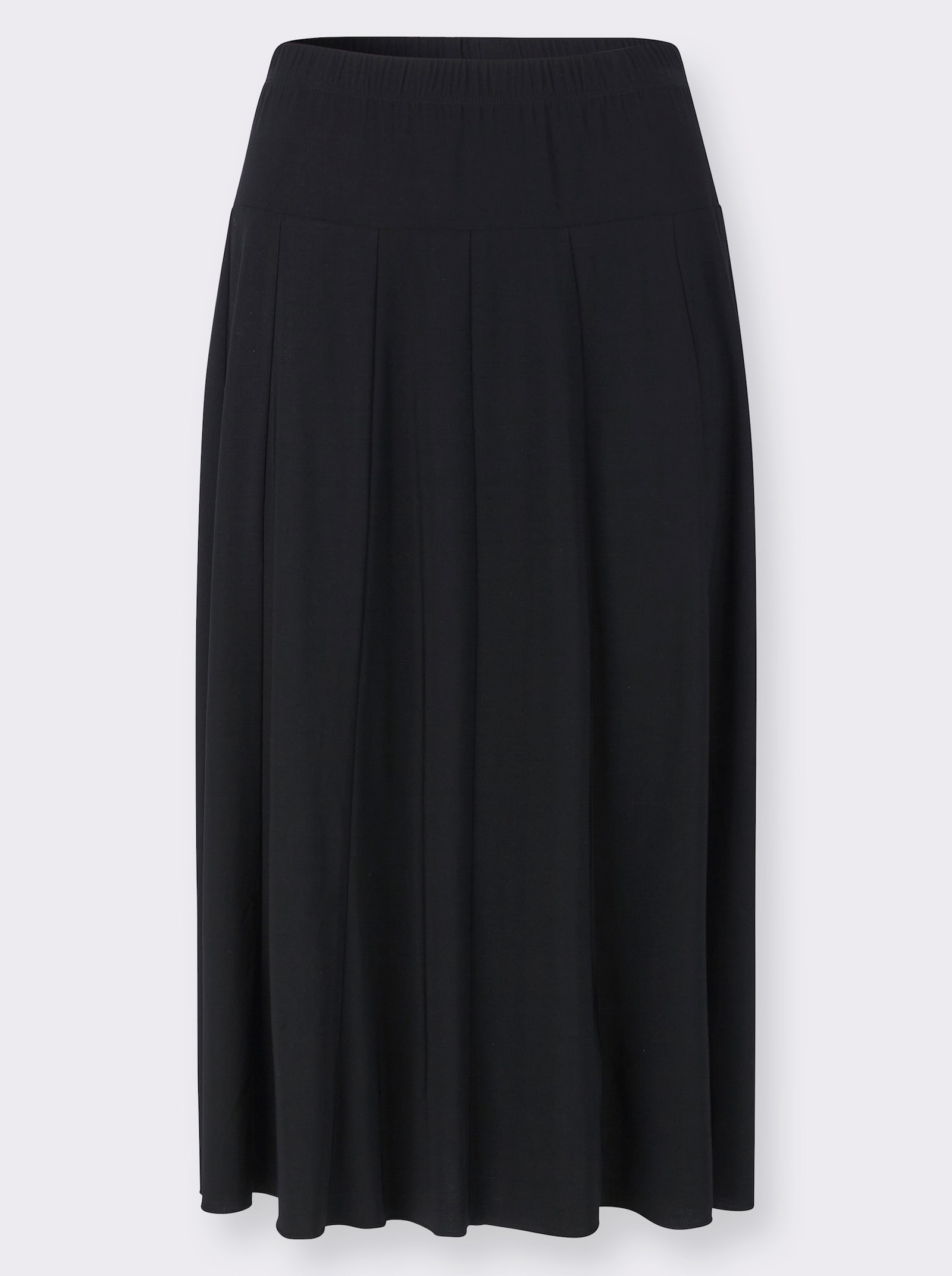 Bahnenrock in Jersey-Qualität - schwarz