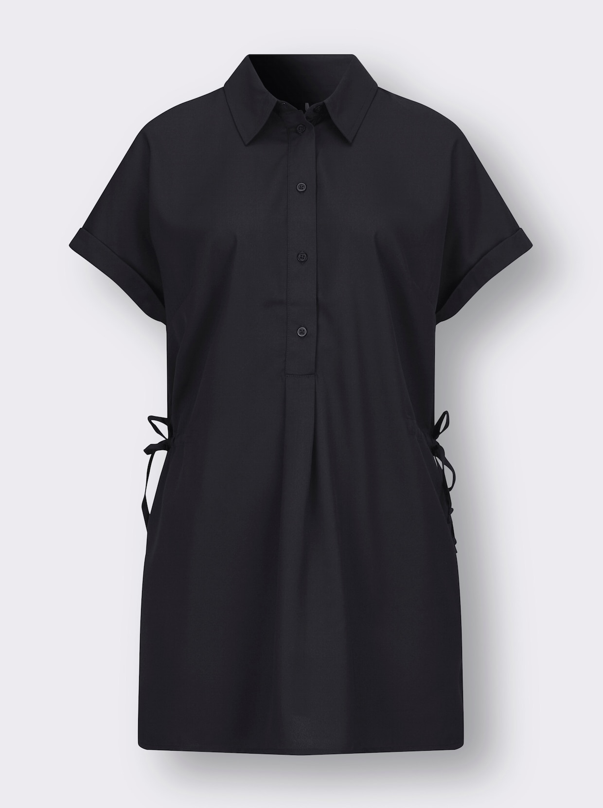 Longline blouse - zwart