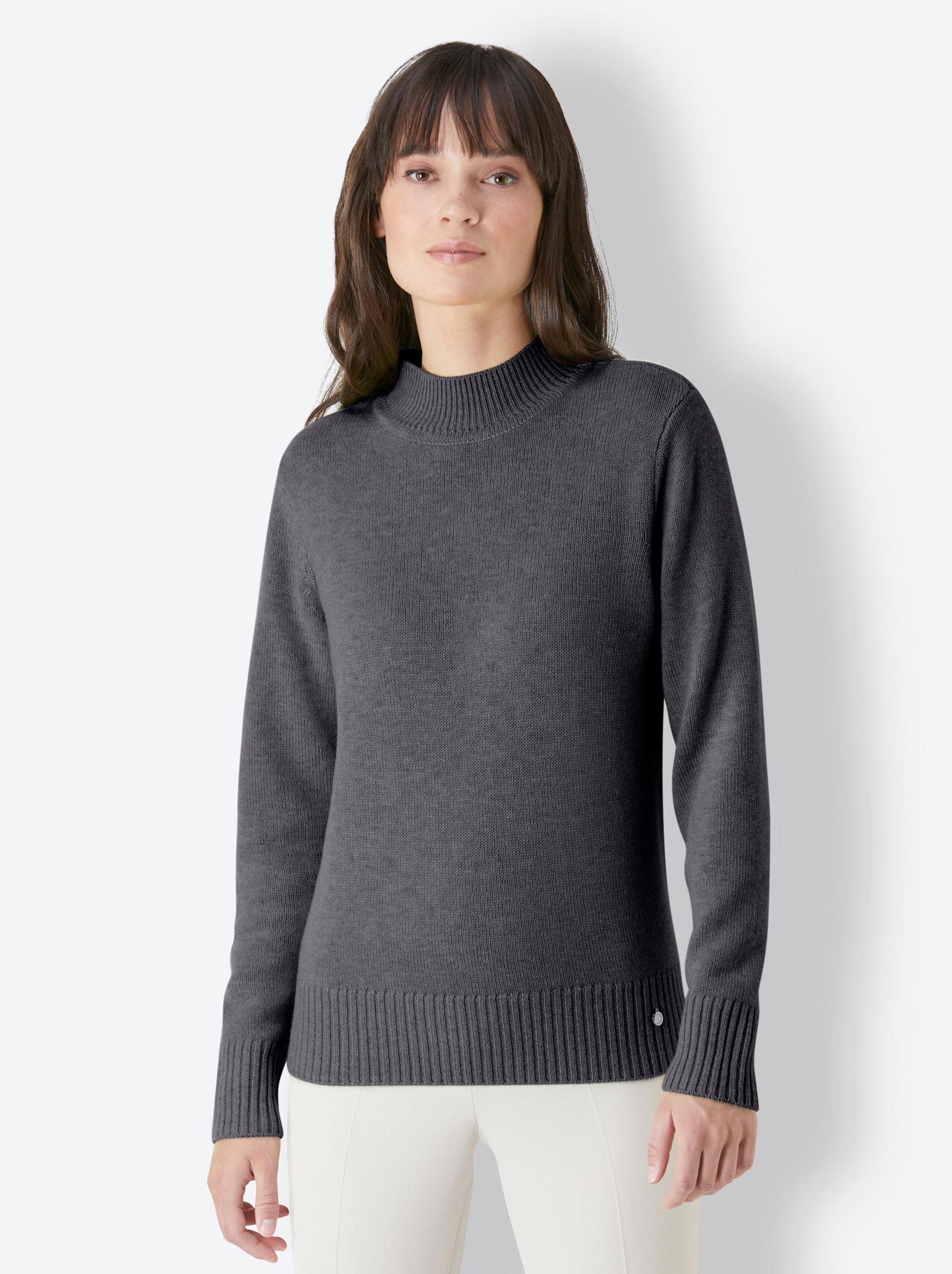 Pullover van merino en kasjmier