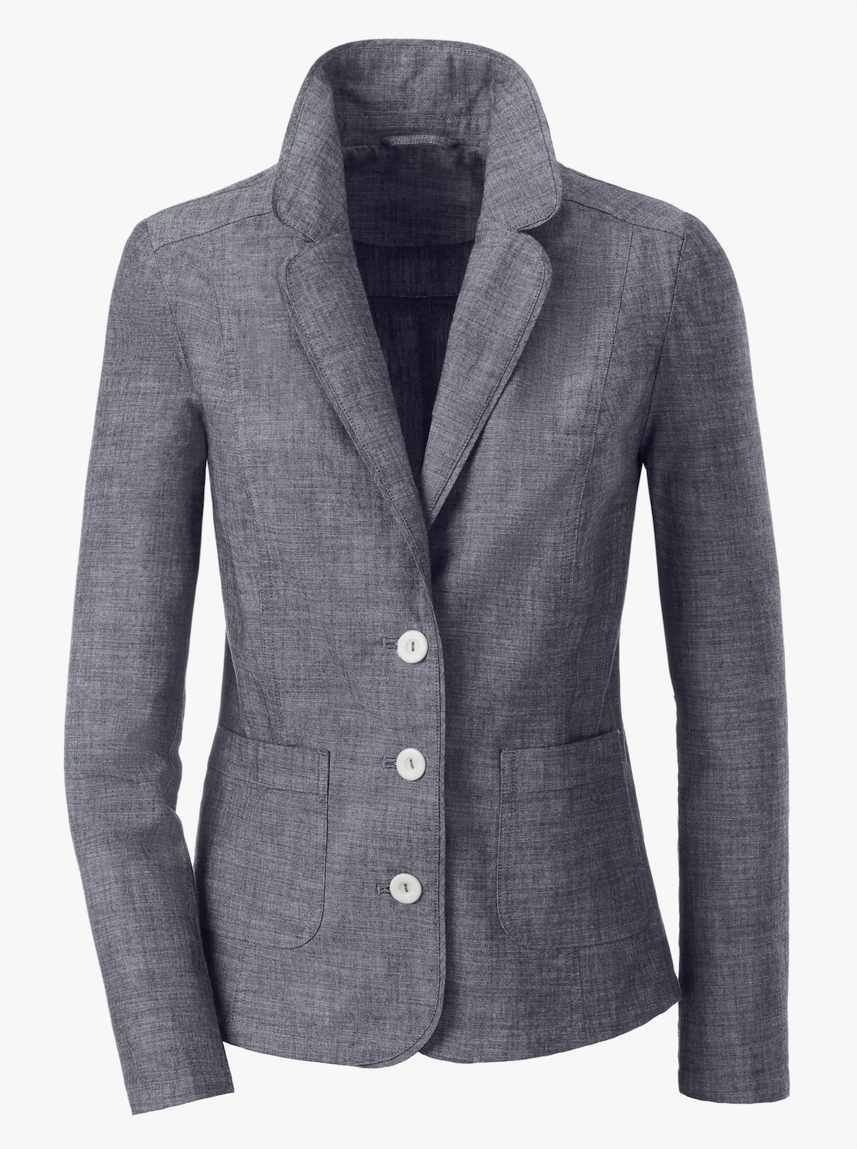 Jackenblazer mit Schulterpolstern - marine