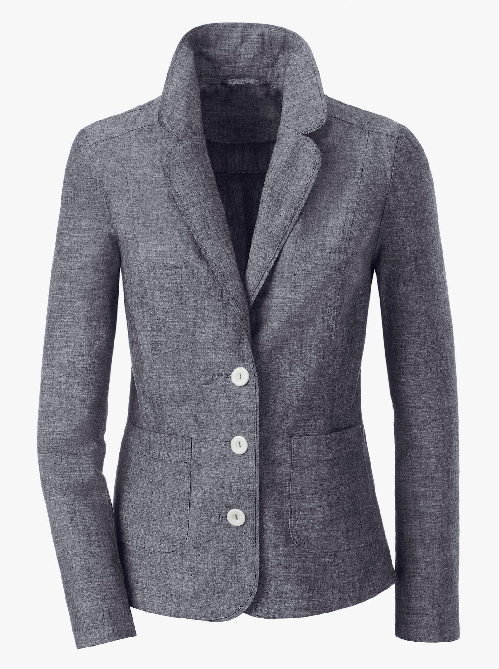 Blejzer s náplecnými vypchávkami - námornícka modrá