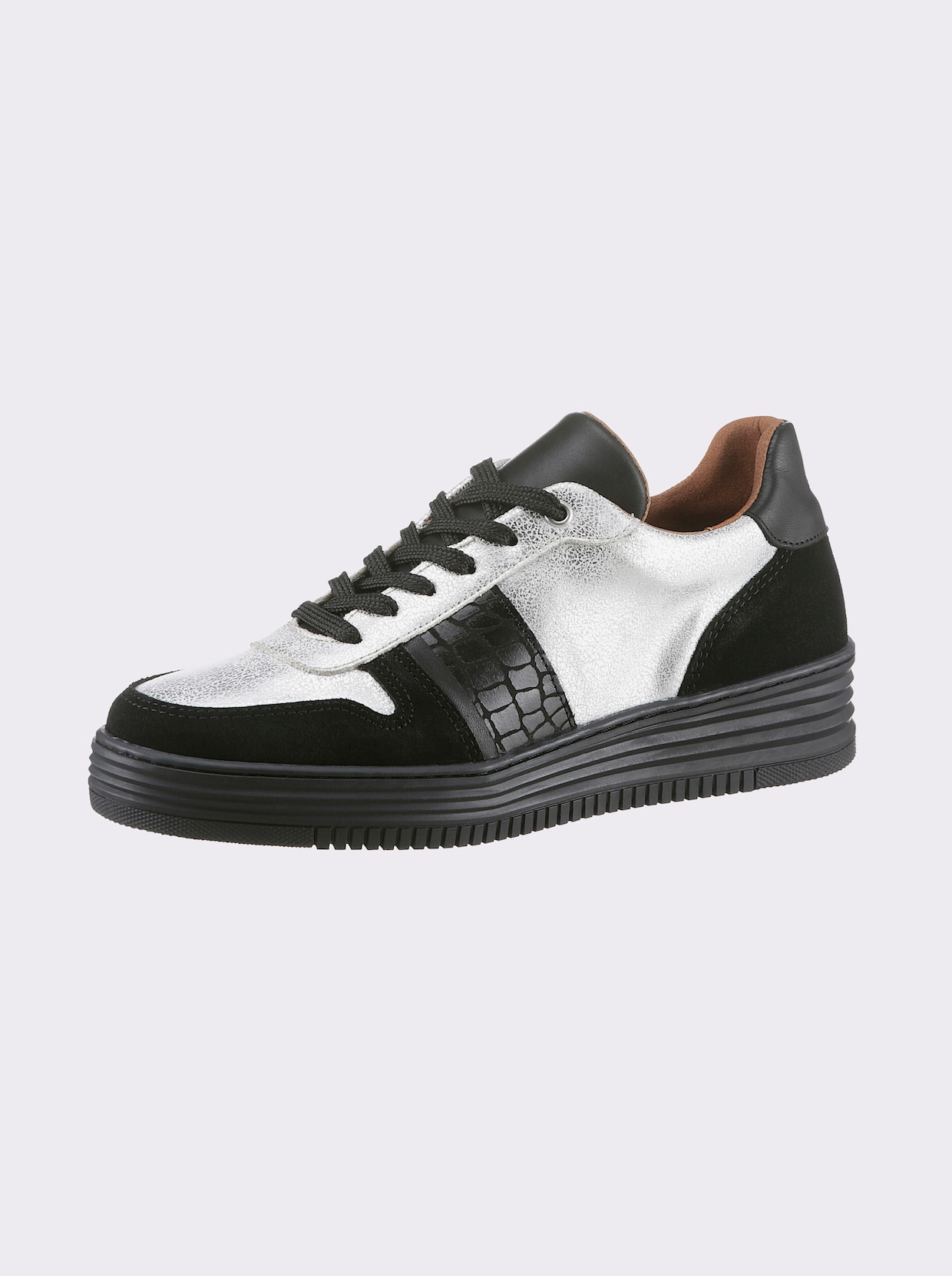 heine Sneaker - schwarz-silberfarben