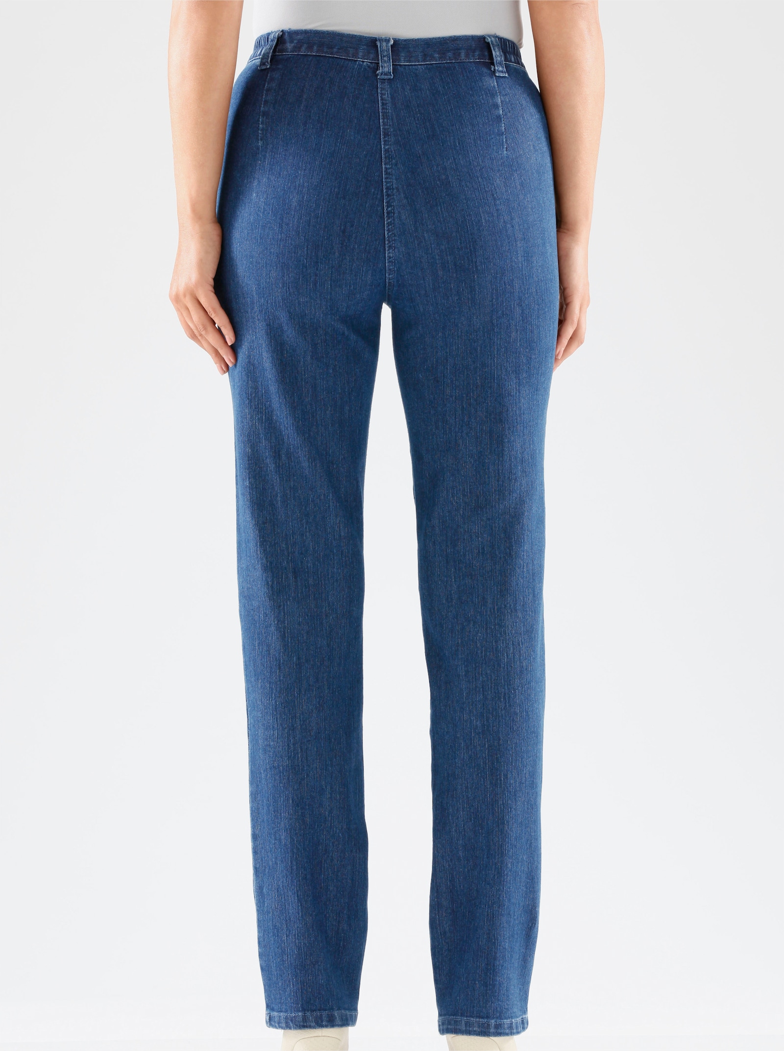 Jeans mit abgerundeten Taschen - blue-stone-washed