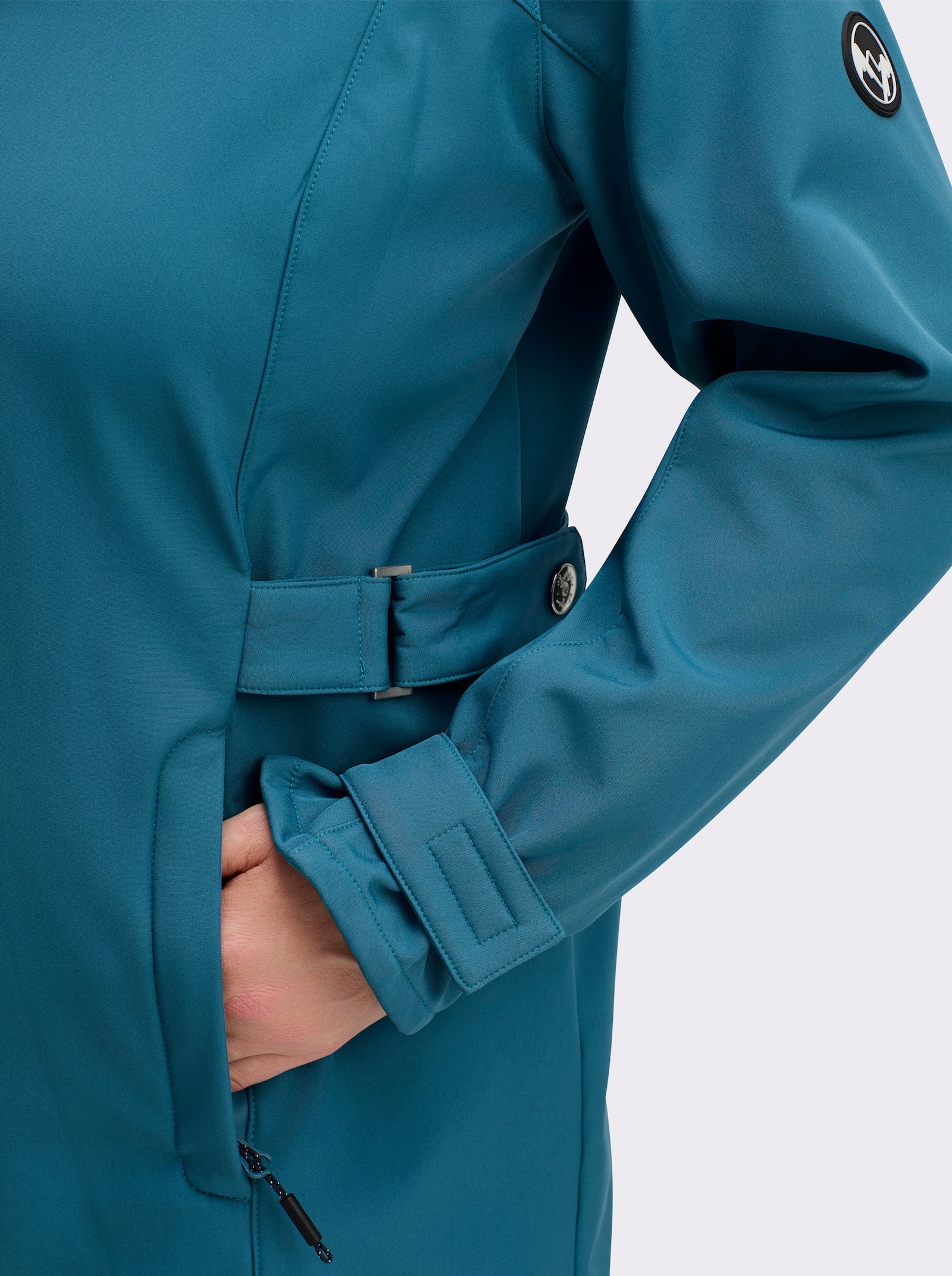 sheego Softshelljacke mit Taillenregulierung - topas