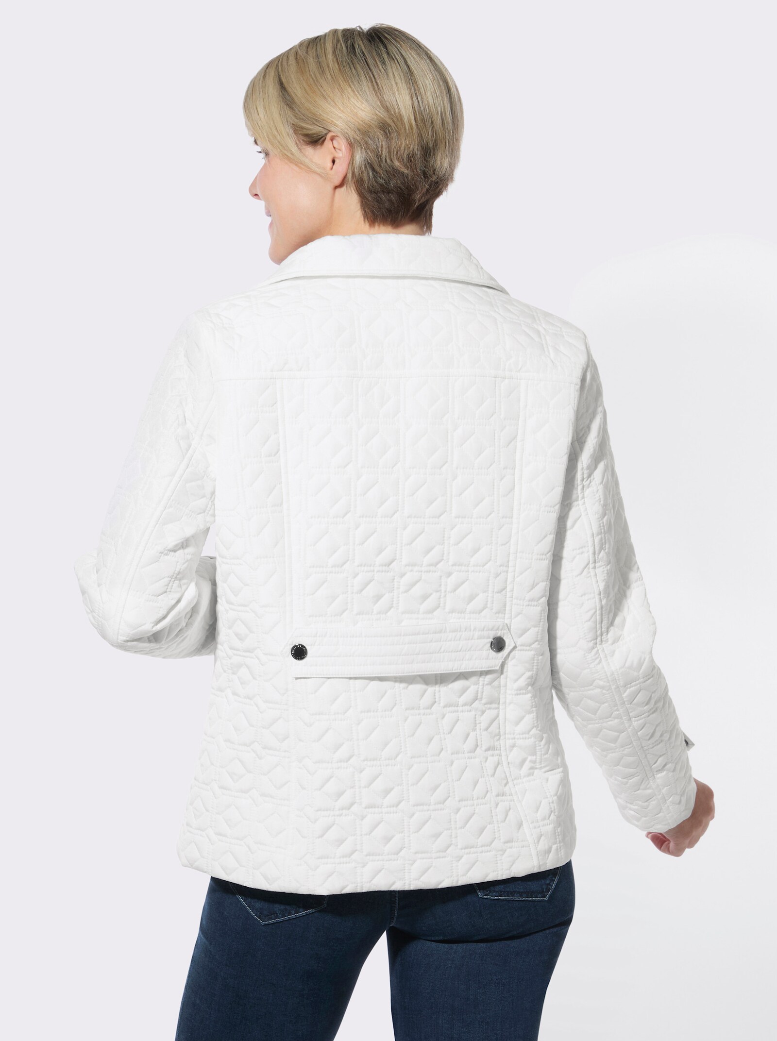 Steppjacke mit Zierriegeln - ecru