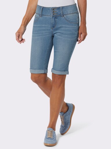 Bermudas mit gekrempeltem Saum - blue-bleached