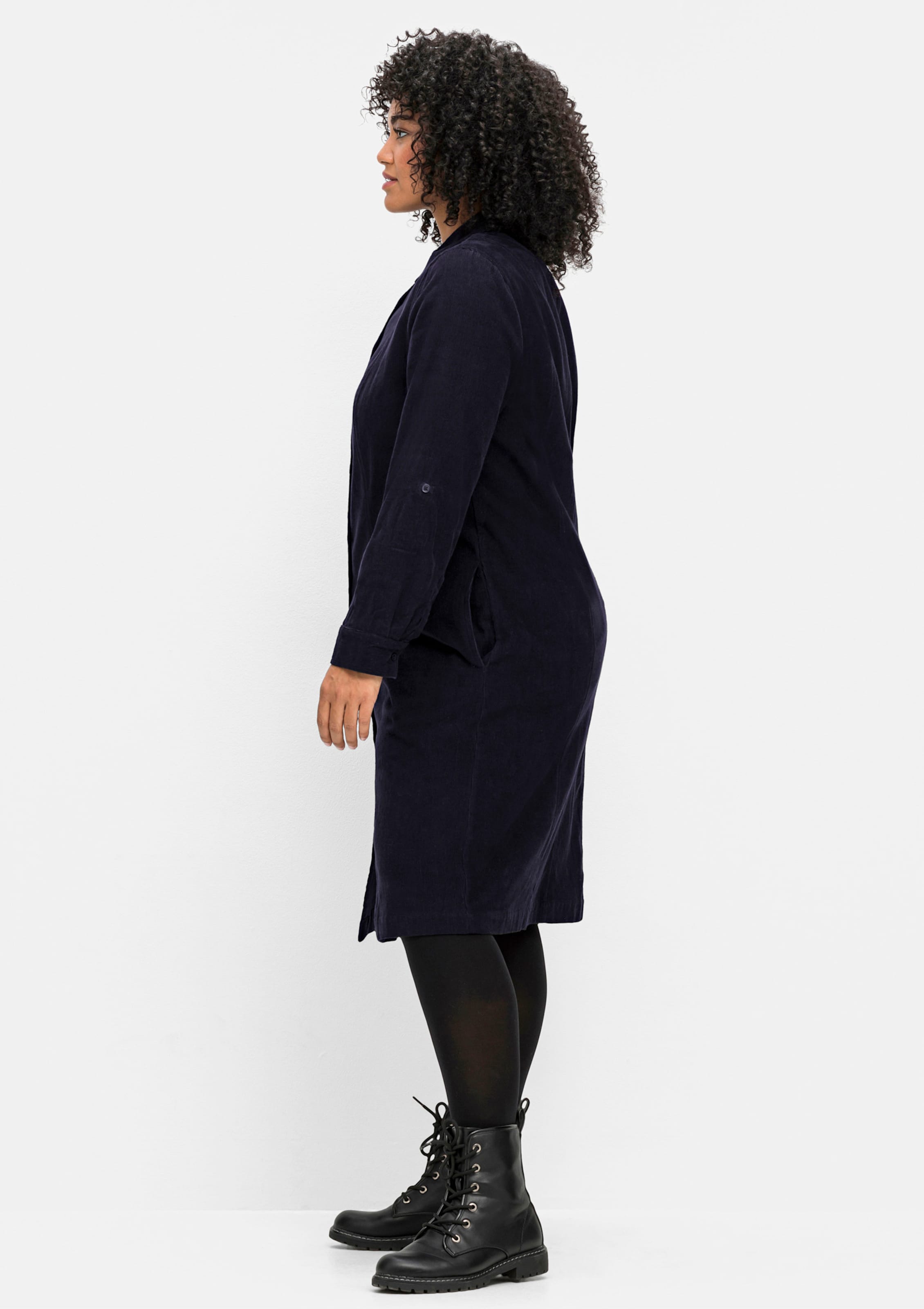 Sheego Damen Tiefblau Hemdblusenkleid - Bild 3