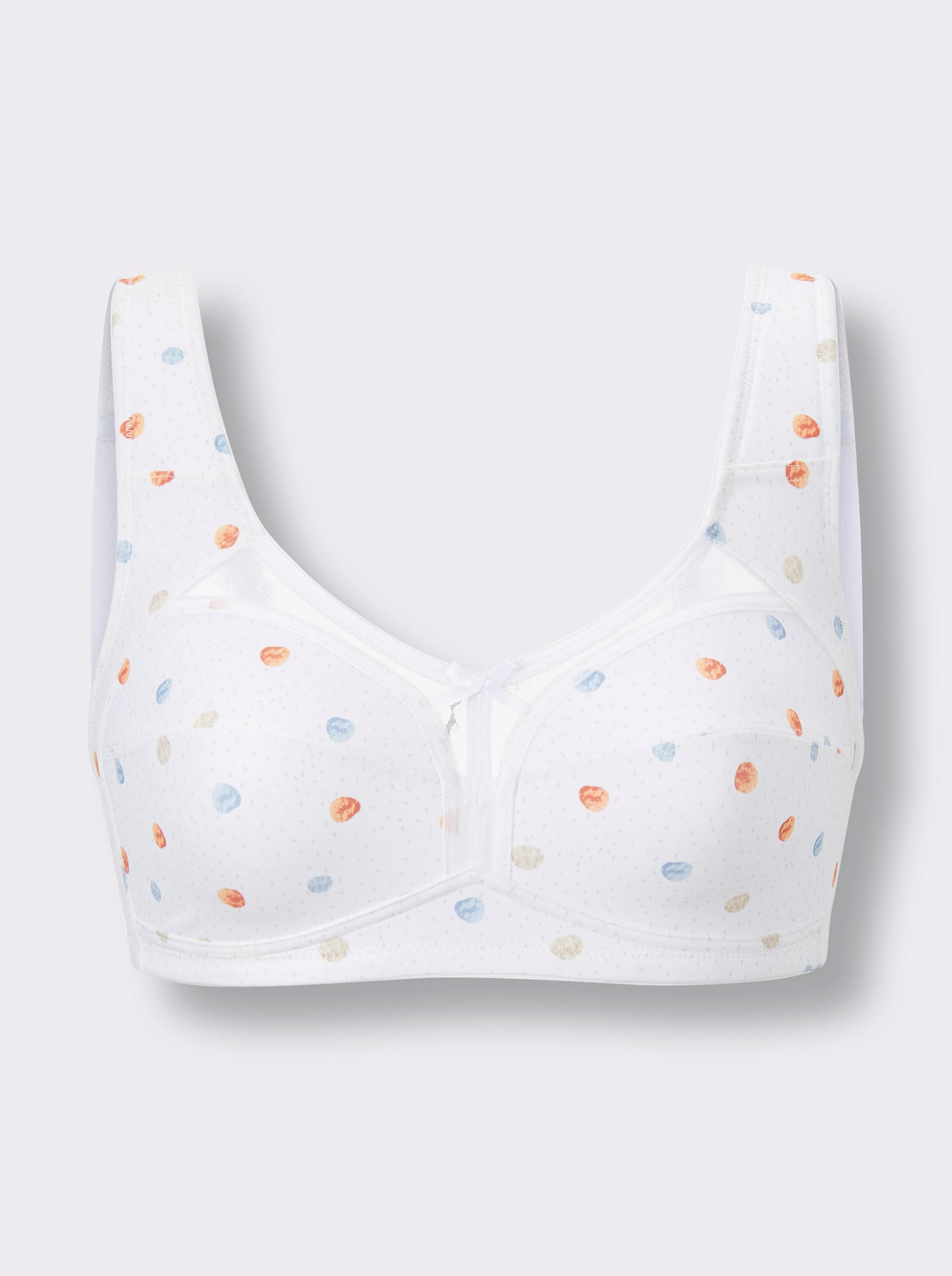 wäschepur Entlastungs-BH ohne Bügel mit Alloverdruck - weiss-bedruckt