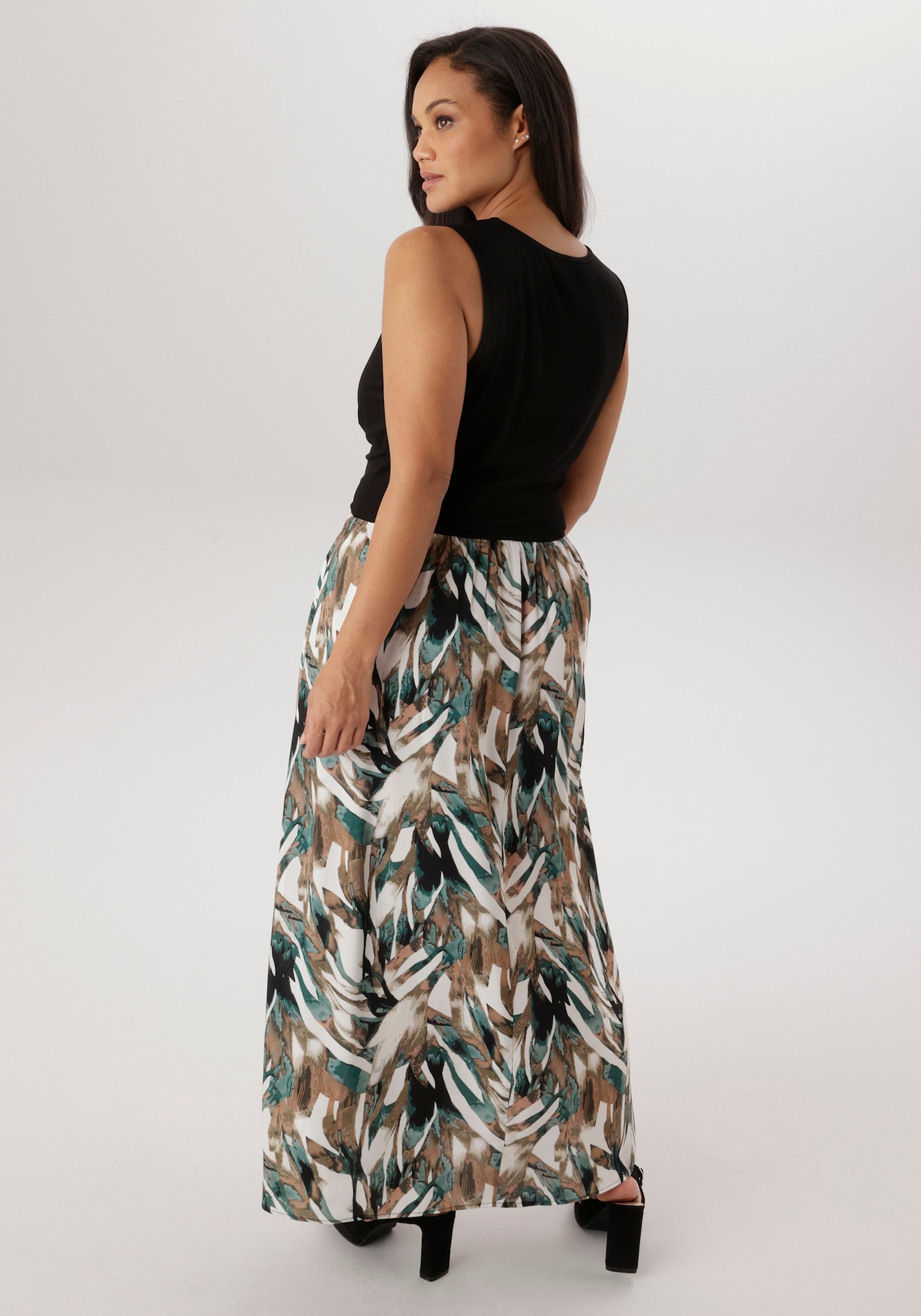 Aniston PLUS Jerseykleid - schwarz-bunt