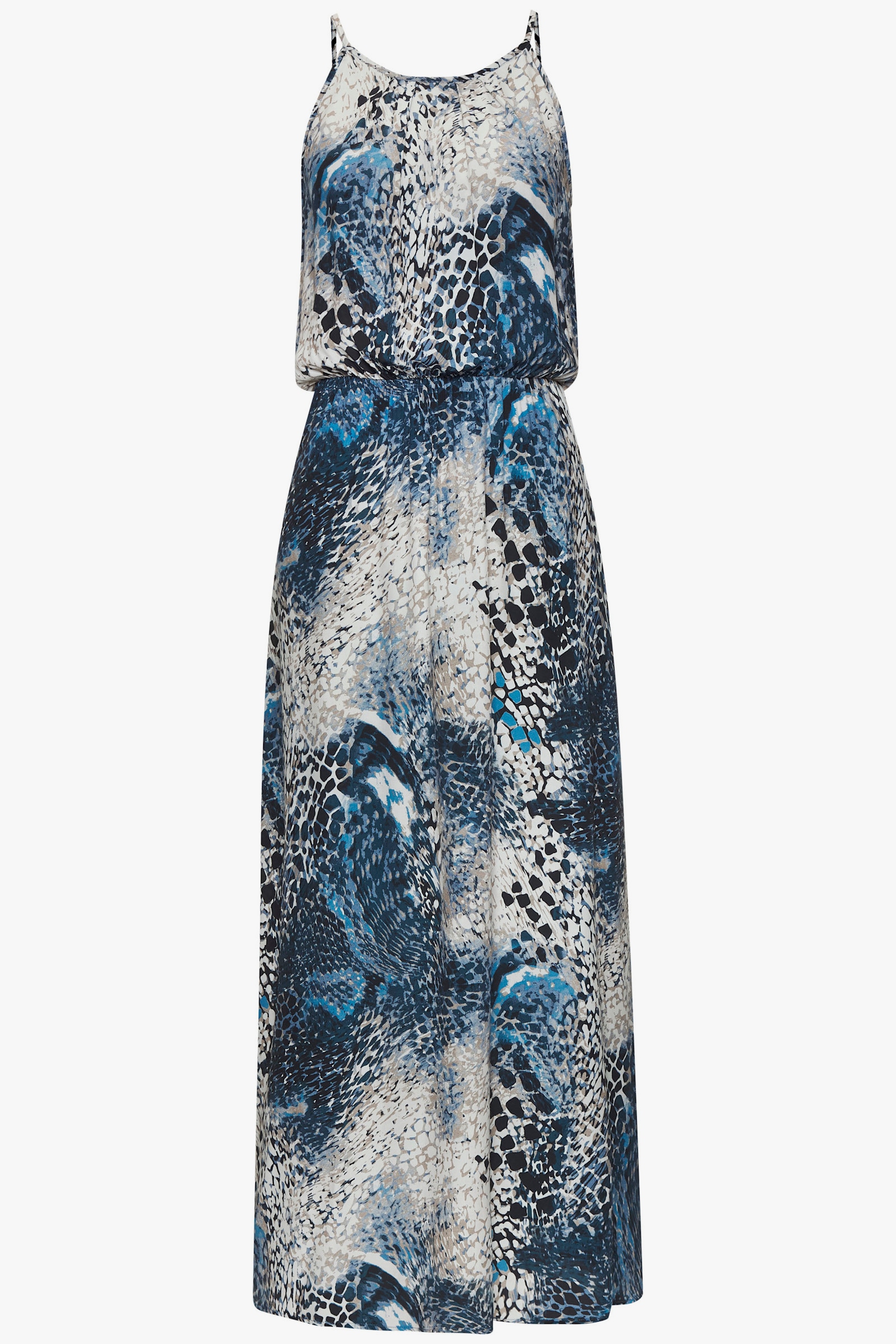 LASCANA Maxikleid - blau bedruckt