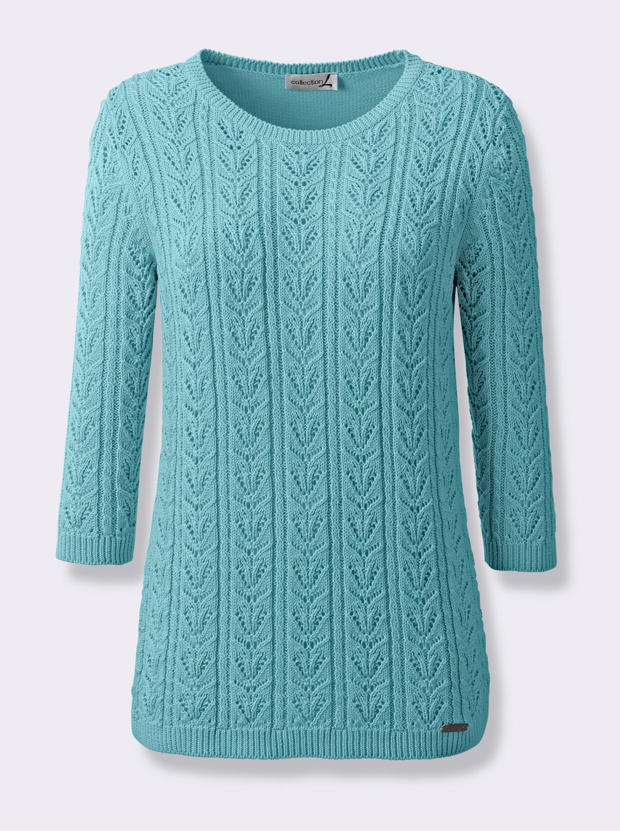 Pullover met 3/4-mouwen - aquamarine