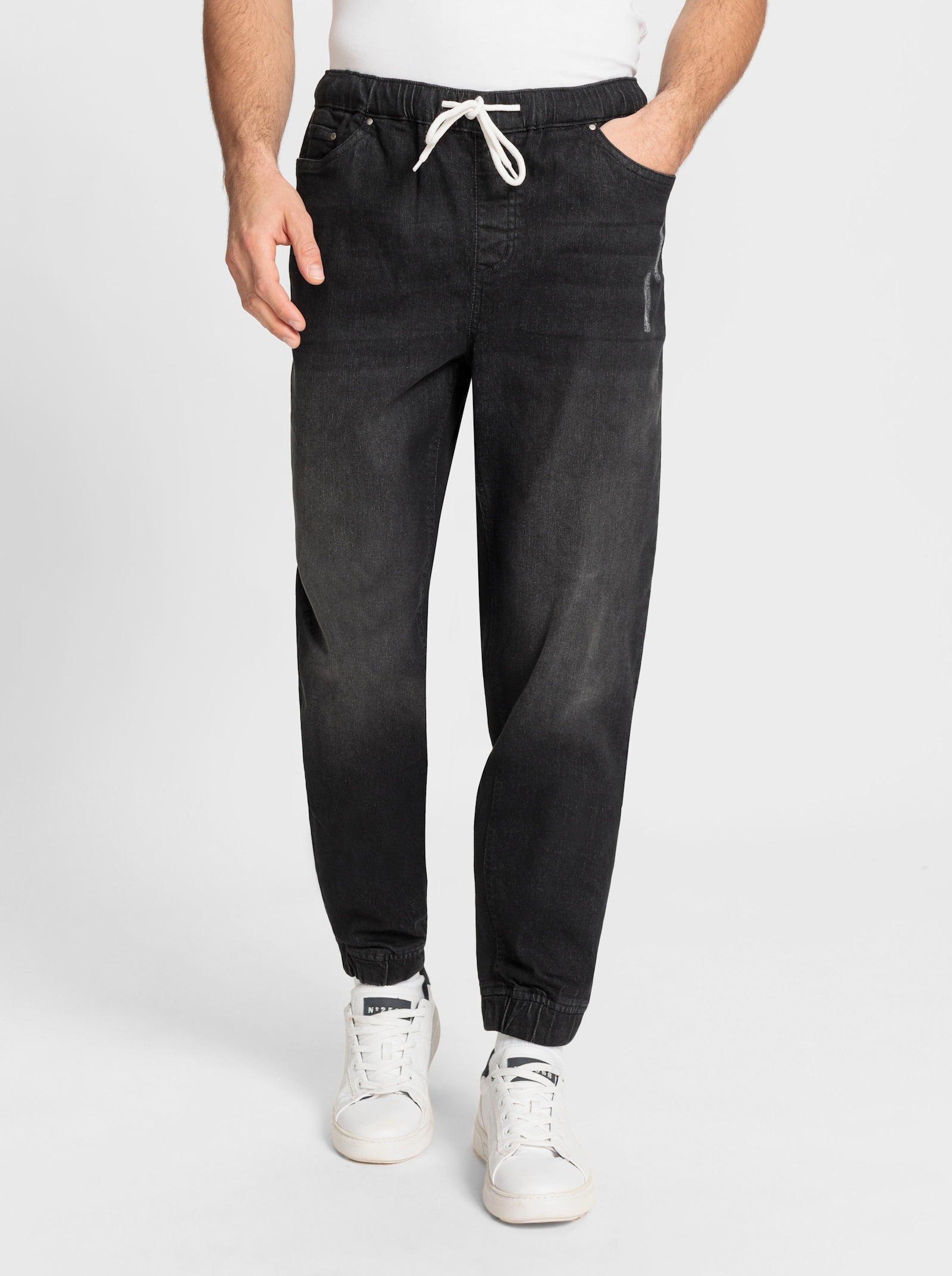 Catamaran Schlupfjeans im Doppelpack - blue-bleached + black denim
