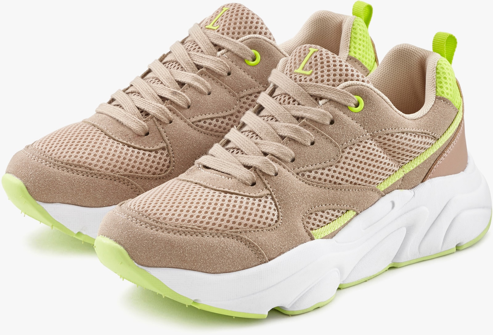 LASCANA Sneaker - gelb-beige