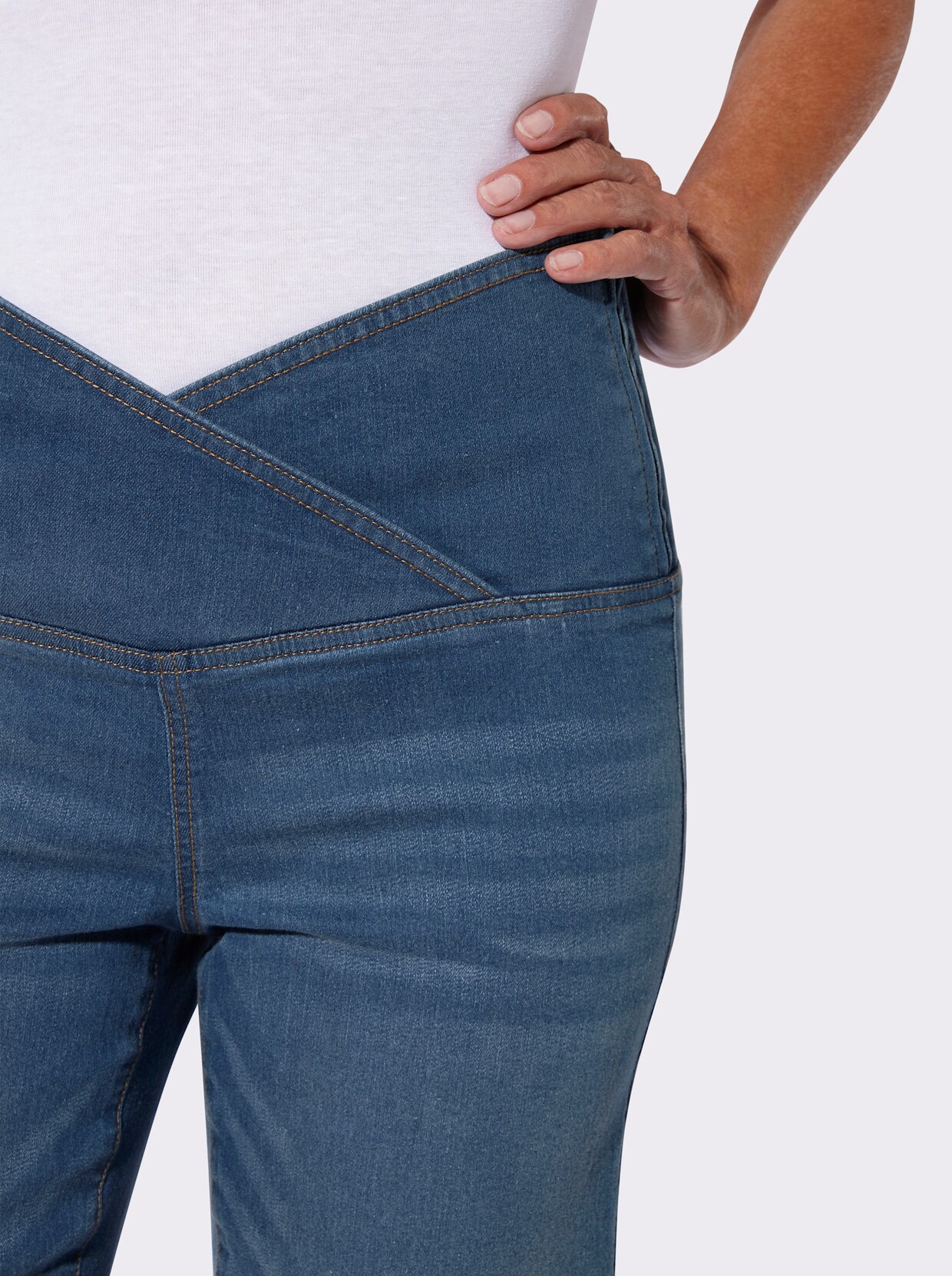 Jeansbermudas - blue-bleached