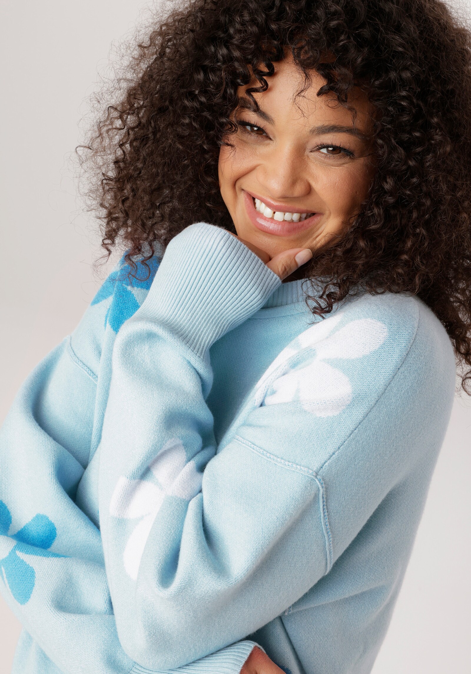 Aniston PLUS Strickpullover - hellblau