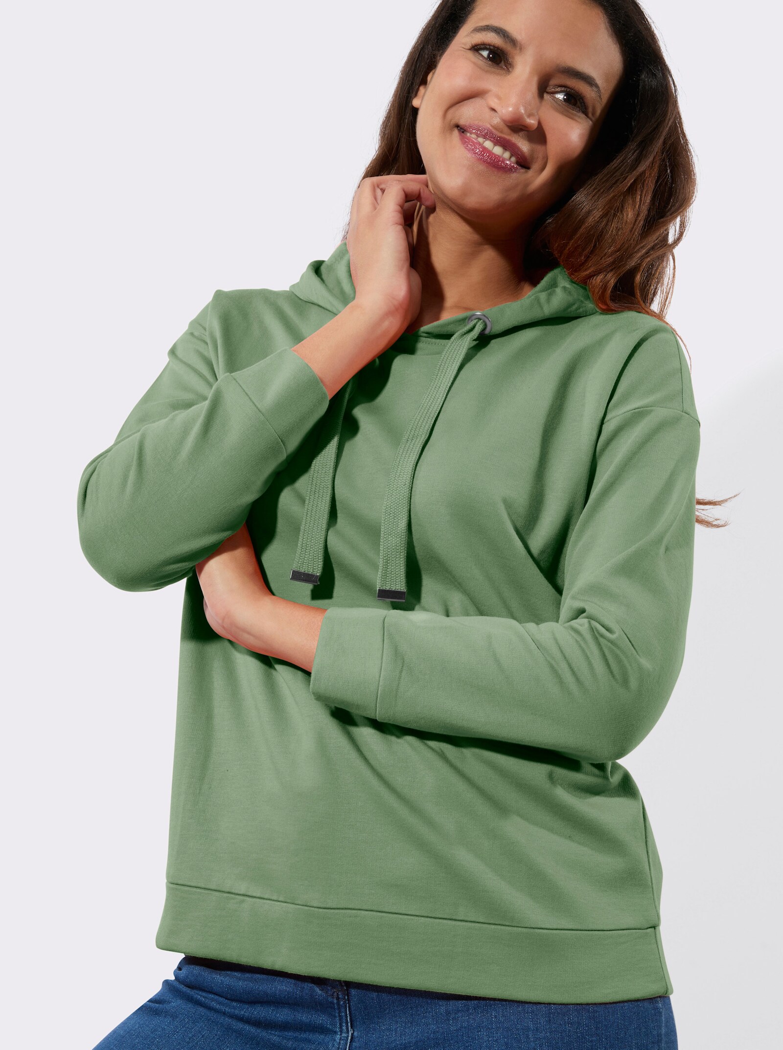 Sweatshirt mit Kapuze - eucalyptus
