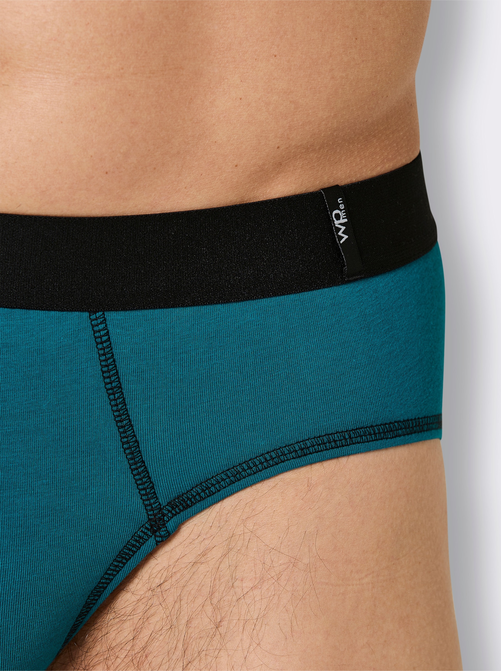 wäschepur men Slip - aquapetrol + schwarz