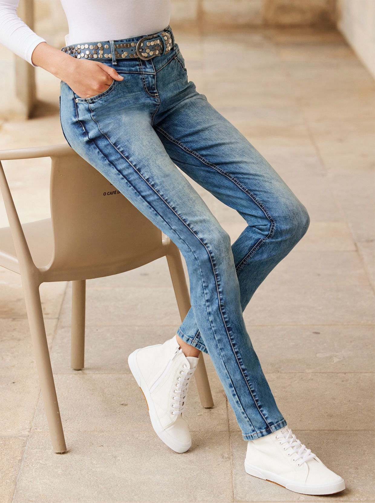 heine jeans - blue-bleached