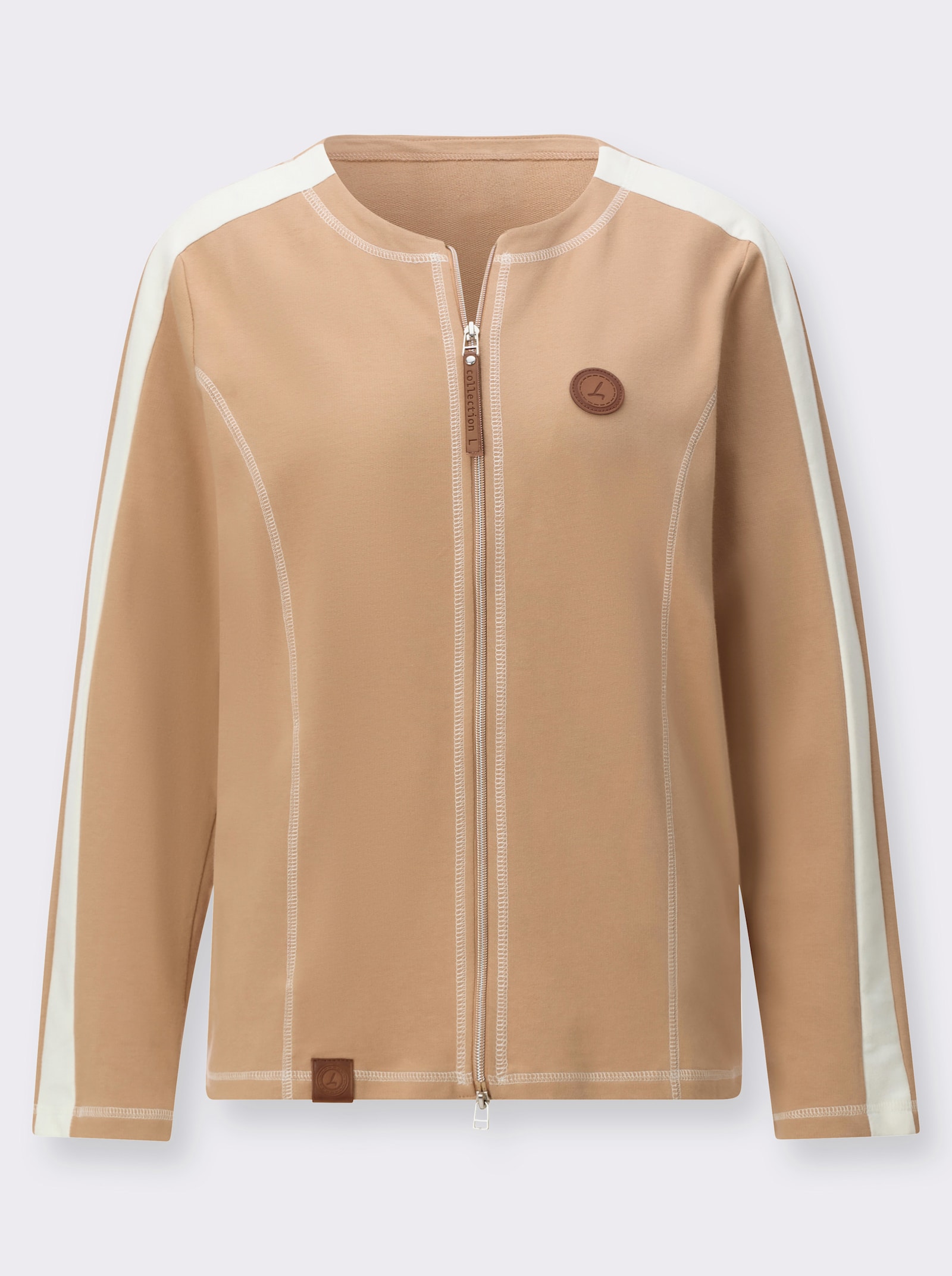 Shirtjacke - camel-ecru