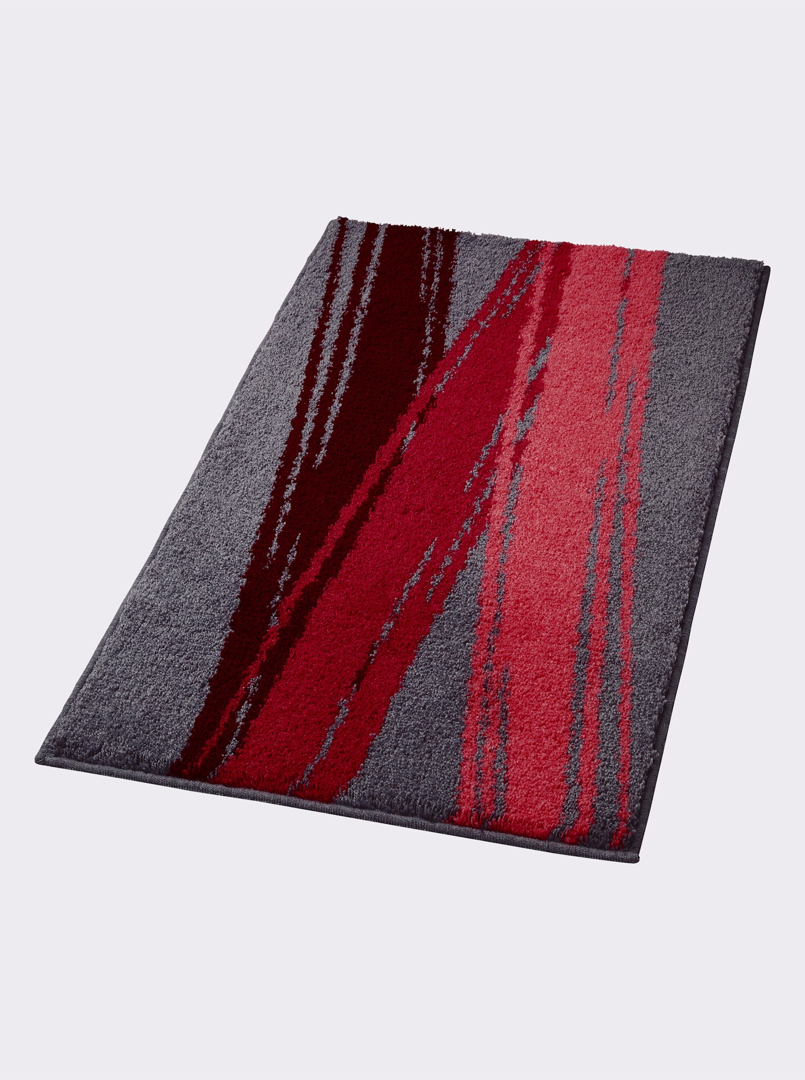 Grund Tapis de bain - gris-rouge