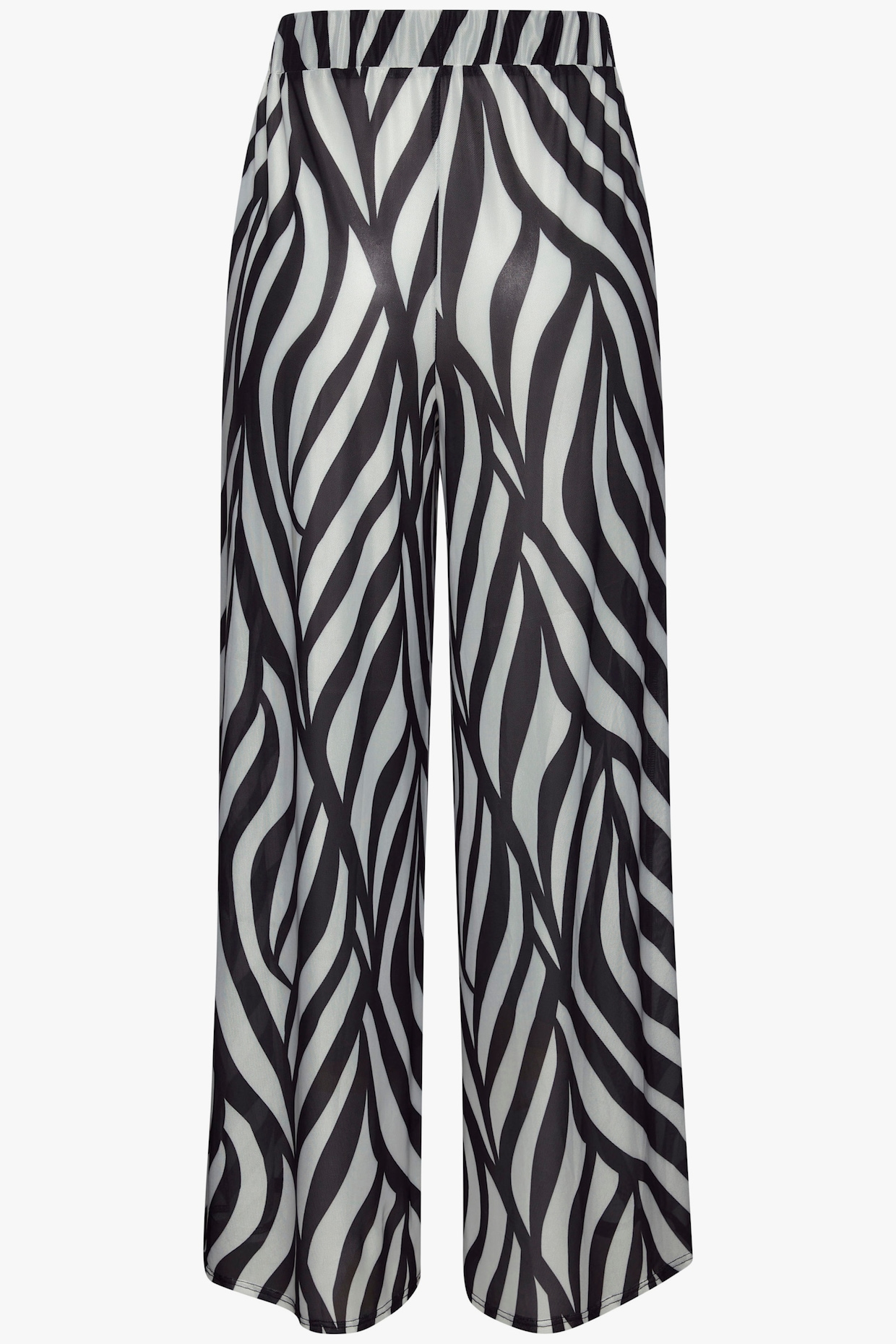 Strandbroek - zwart/crème bedrukt