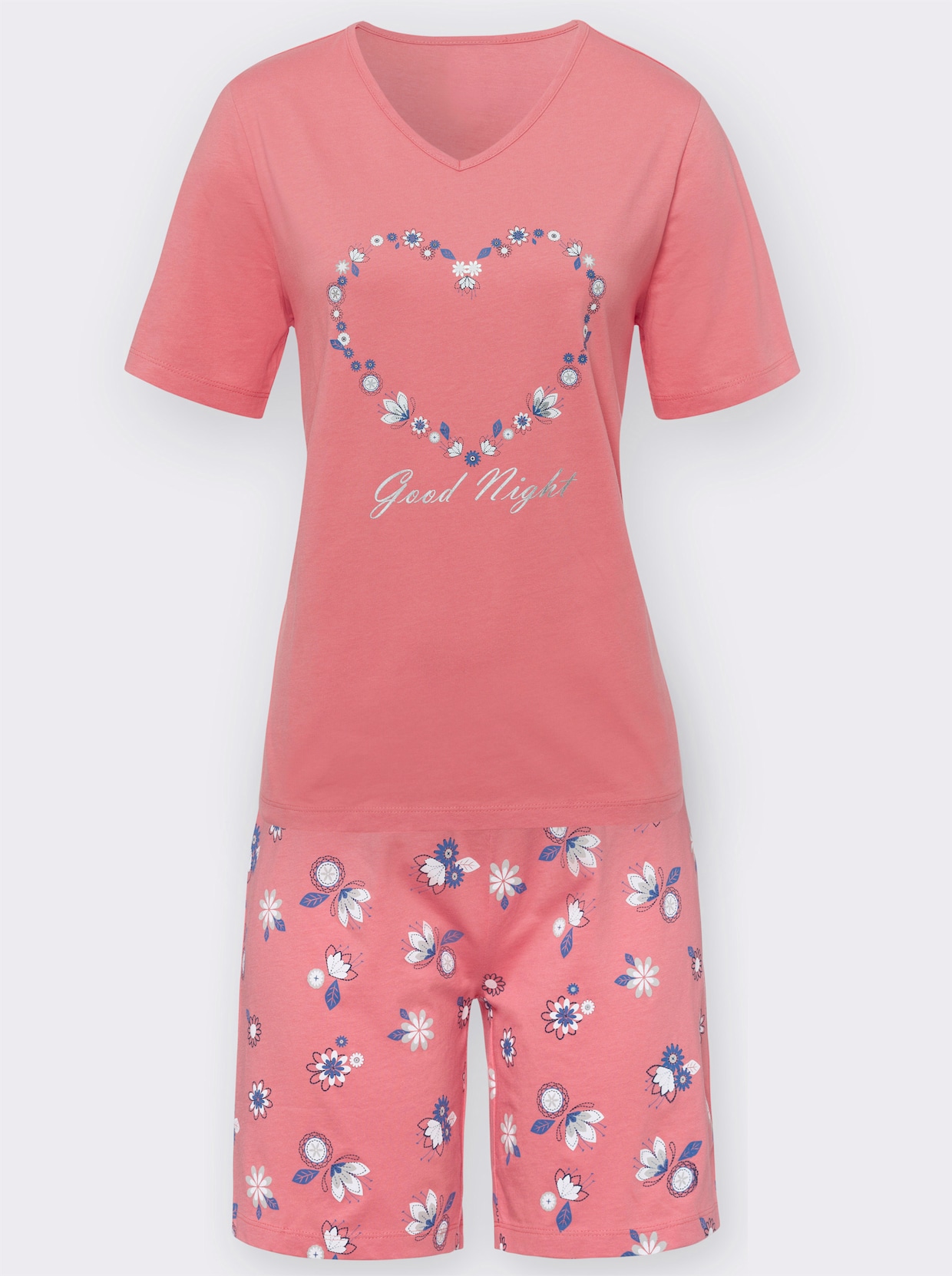 Krátke pyžamo - Plameniaková potlač