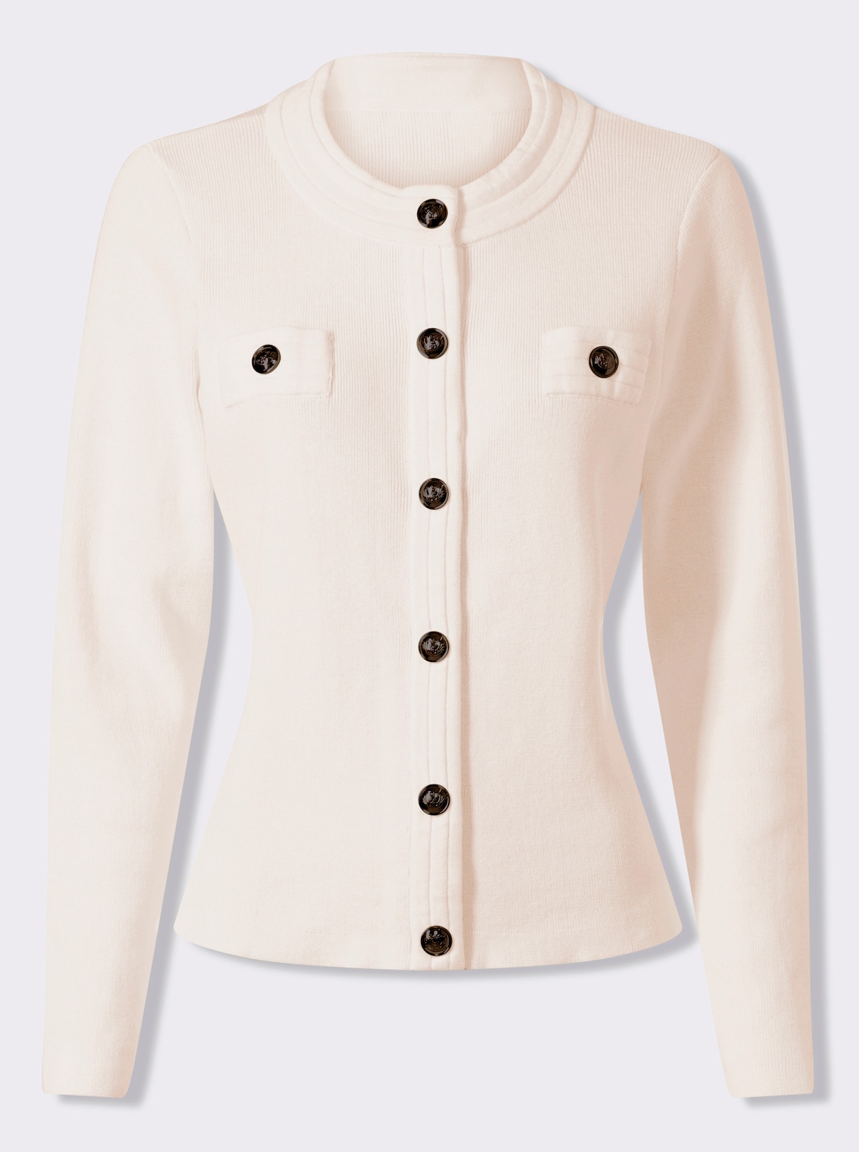 heine Strickjacke mit Schmuckknöpfen - ecru