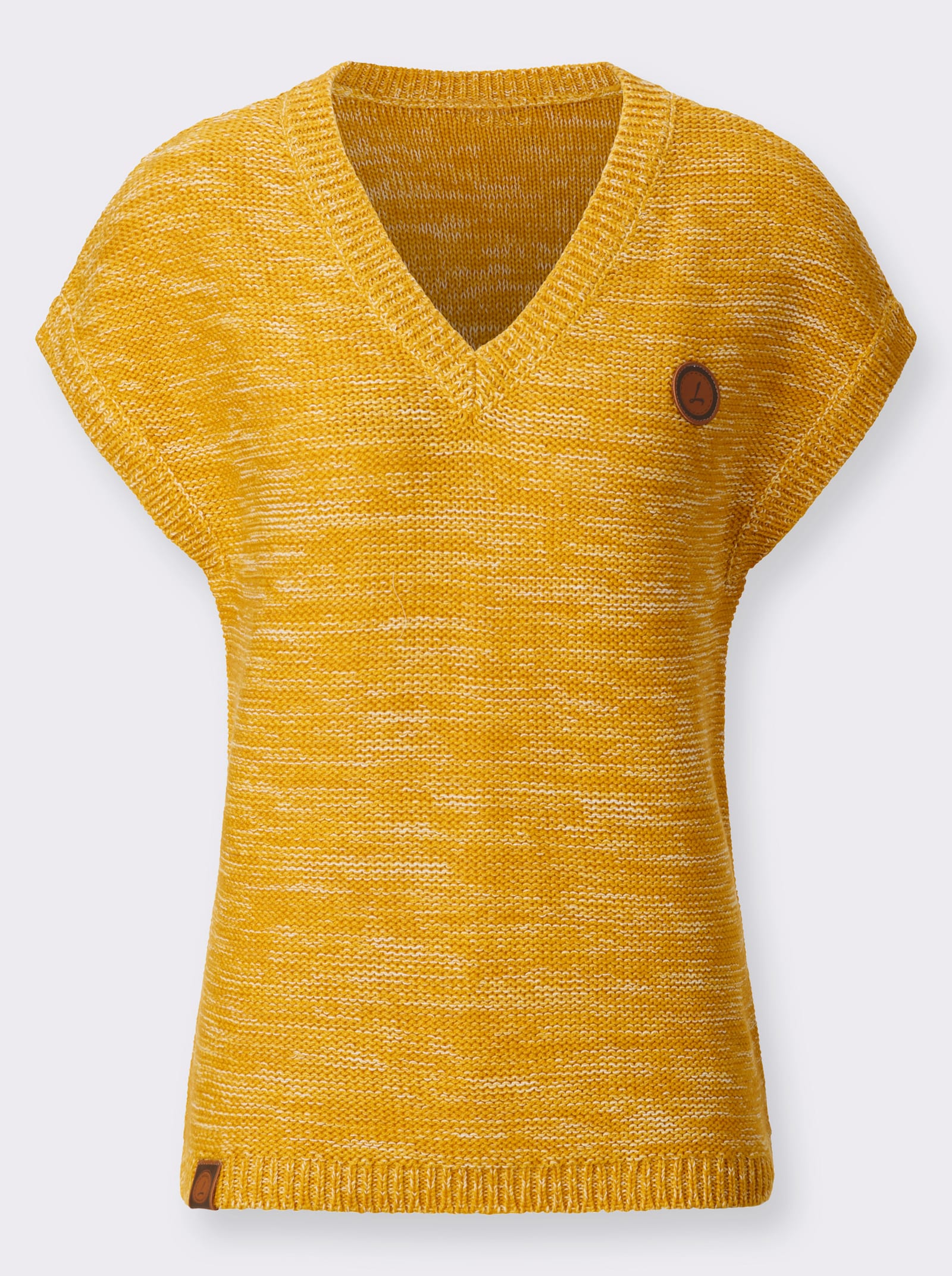 Pullunder in Melange-Optik - ocker-meliert