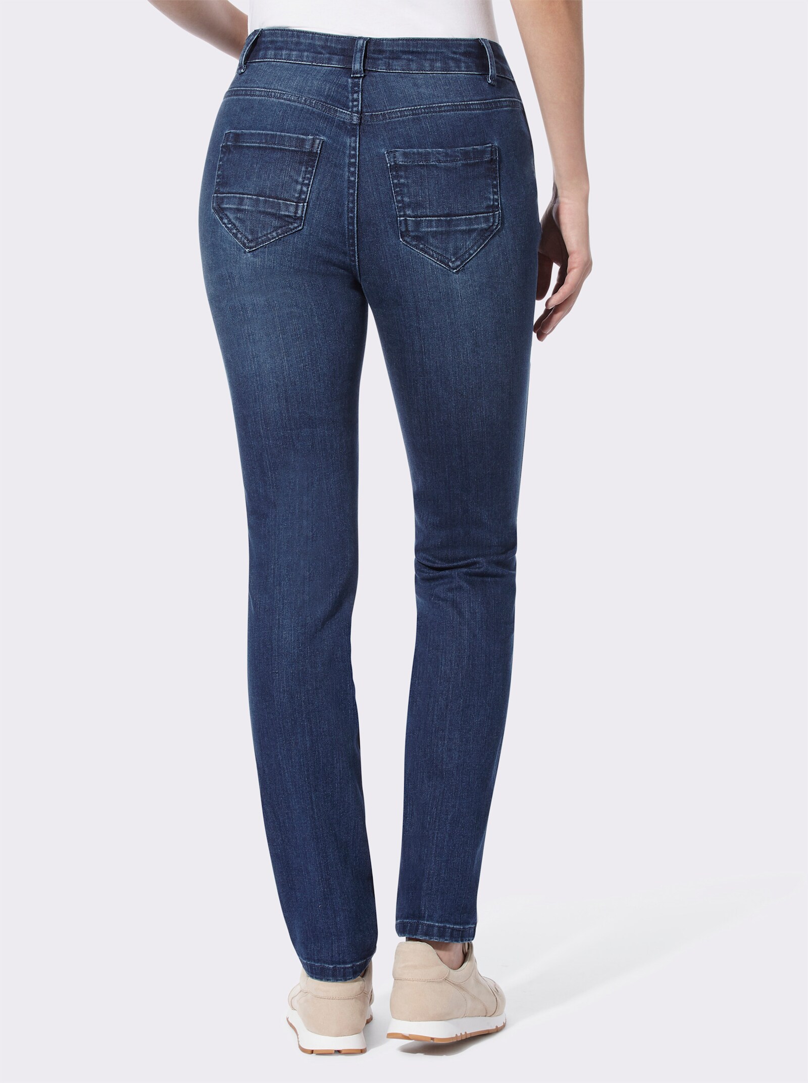 heine Skinny Jeans mit Leo-Dessin - dark blue