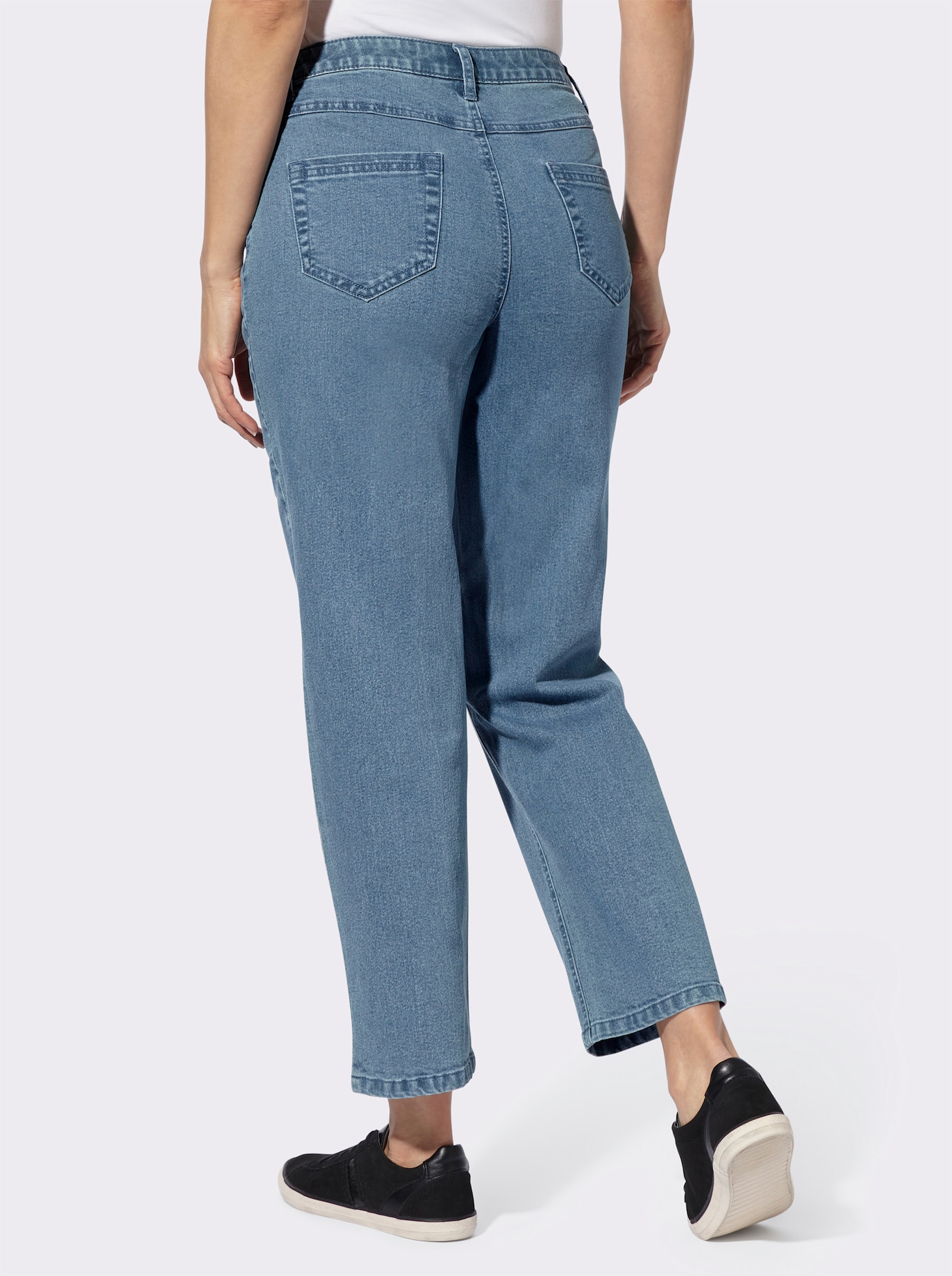 Jeans in knöchellanger Form - blue-bleached