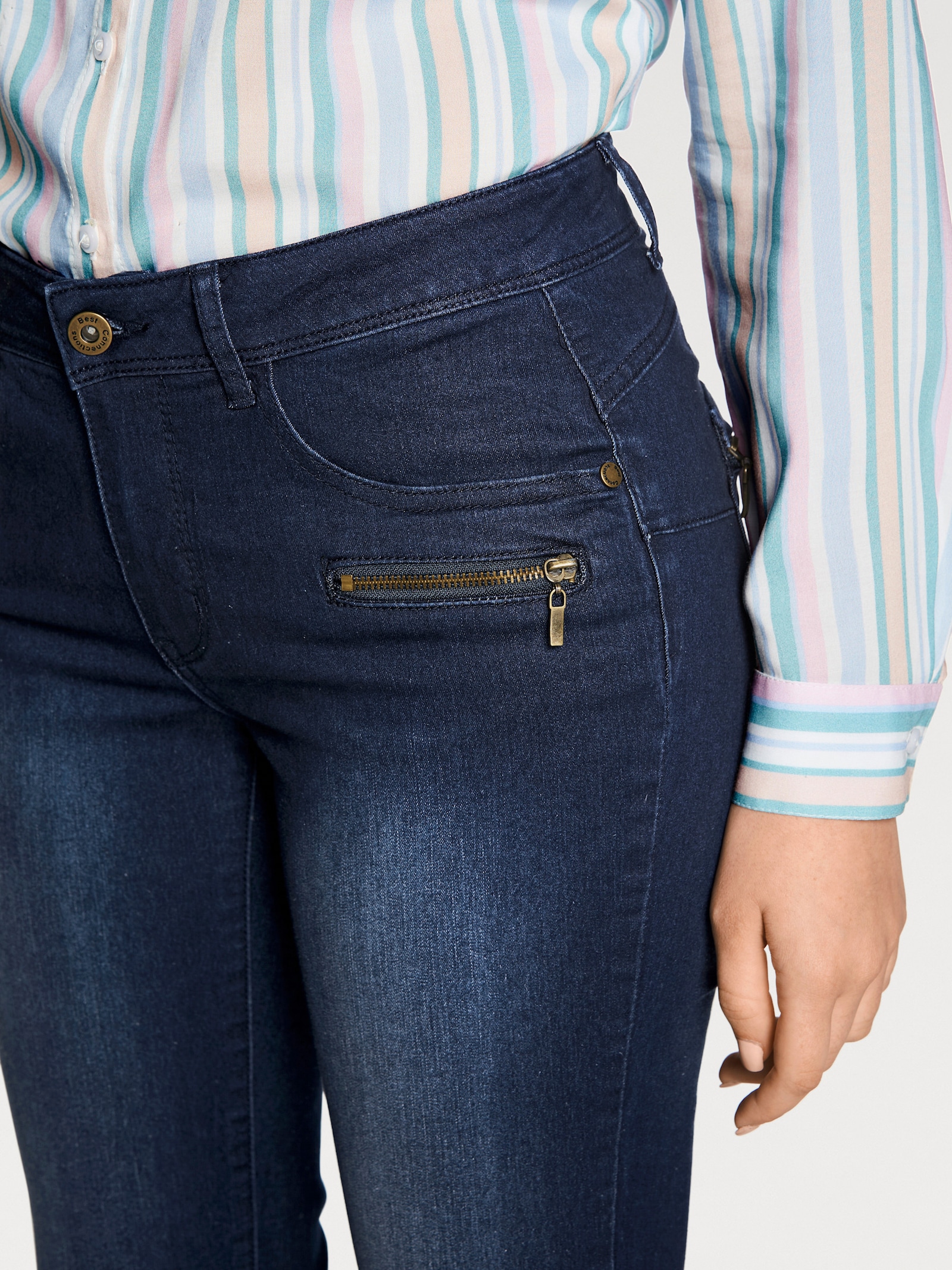 heine Skinny Jeans mit Bauch-weg-Effekt - blue denim