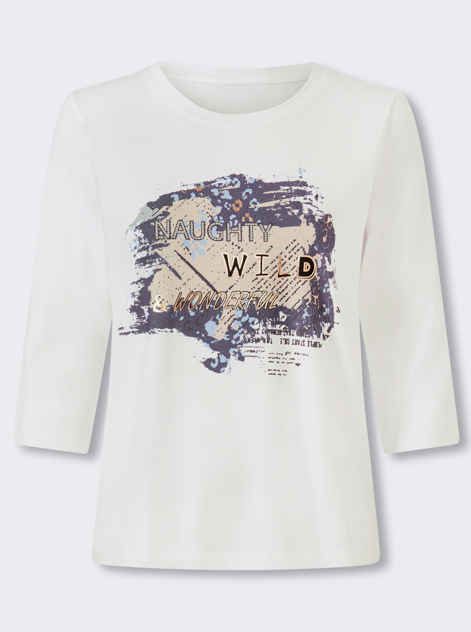heine Shirt mit Folienprint - weiß