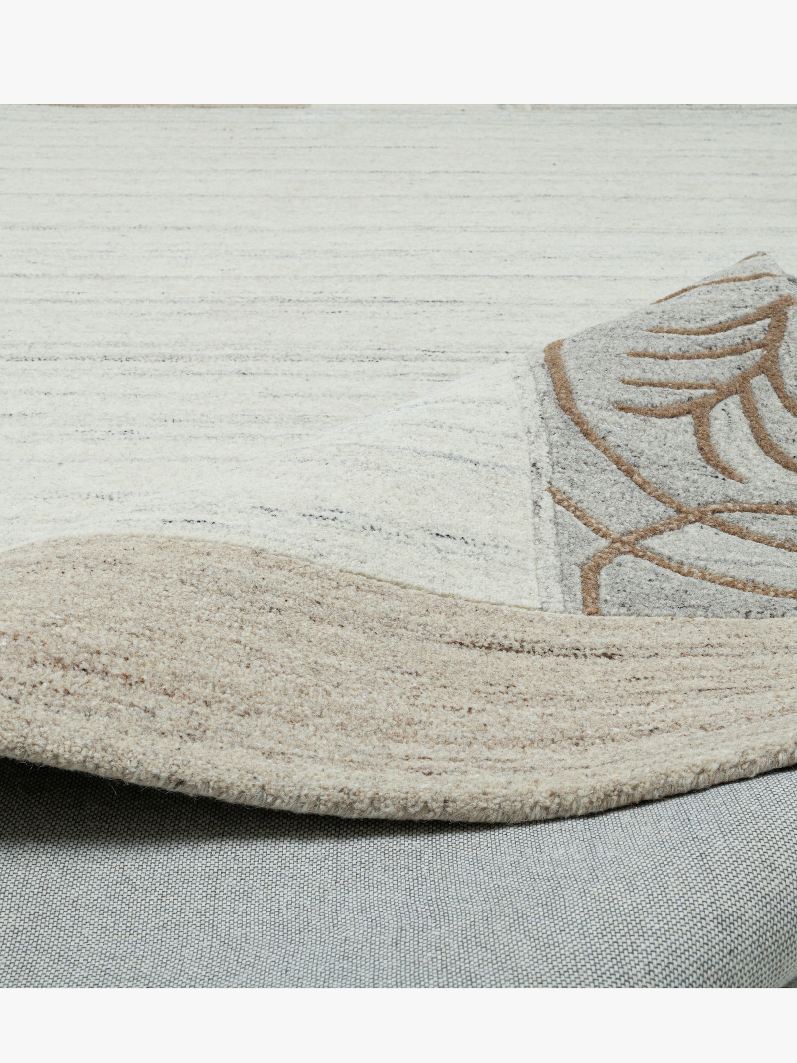 Theko Teppich - natur-grau