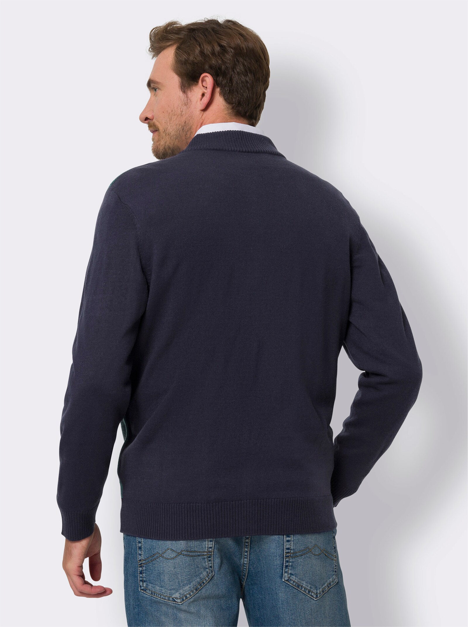 Vest met 2-wegritssluiting - marine/smaragdgroen