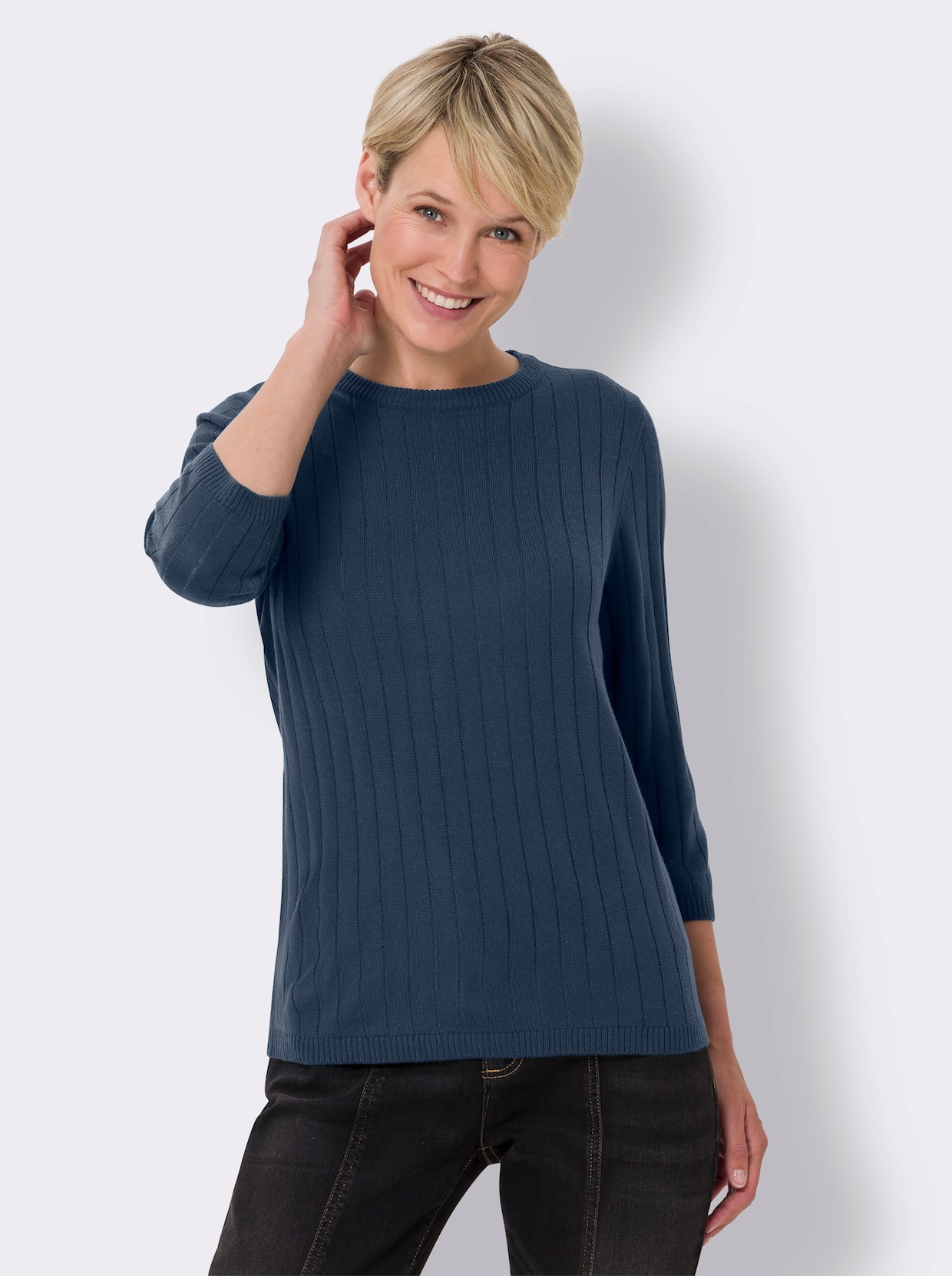 3/4 Arm-Pullover - dunkelblau