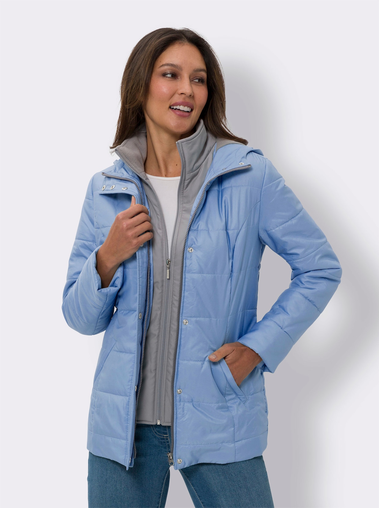 2-in-1-Jacke - bleu-steingrau