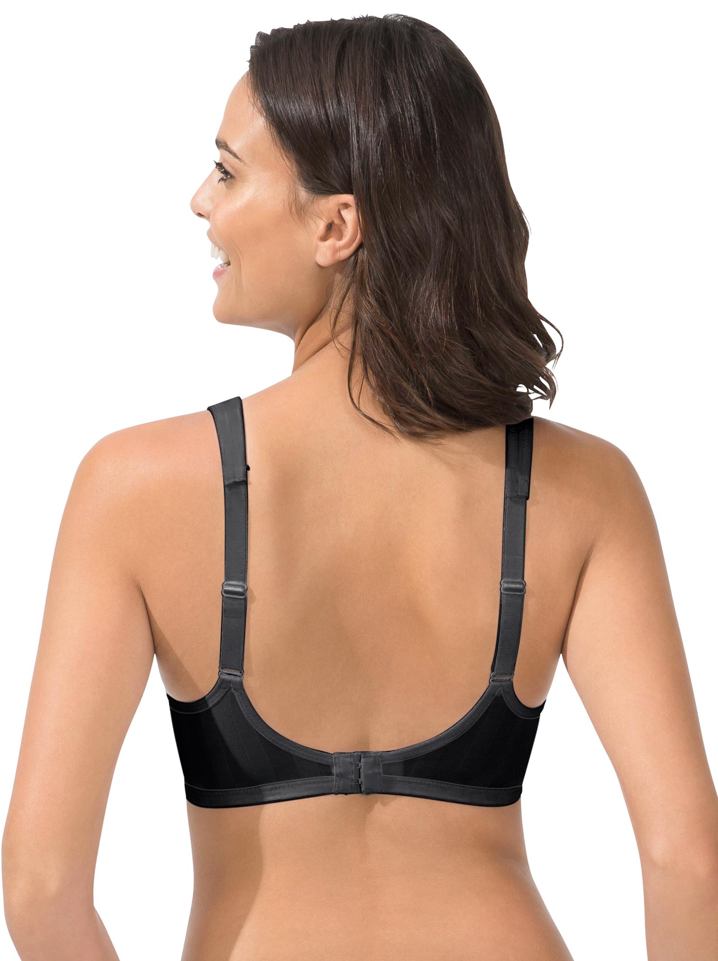 wäschepur T-Shirt-BH mit Bügel - schwarz