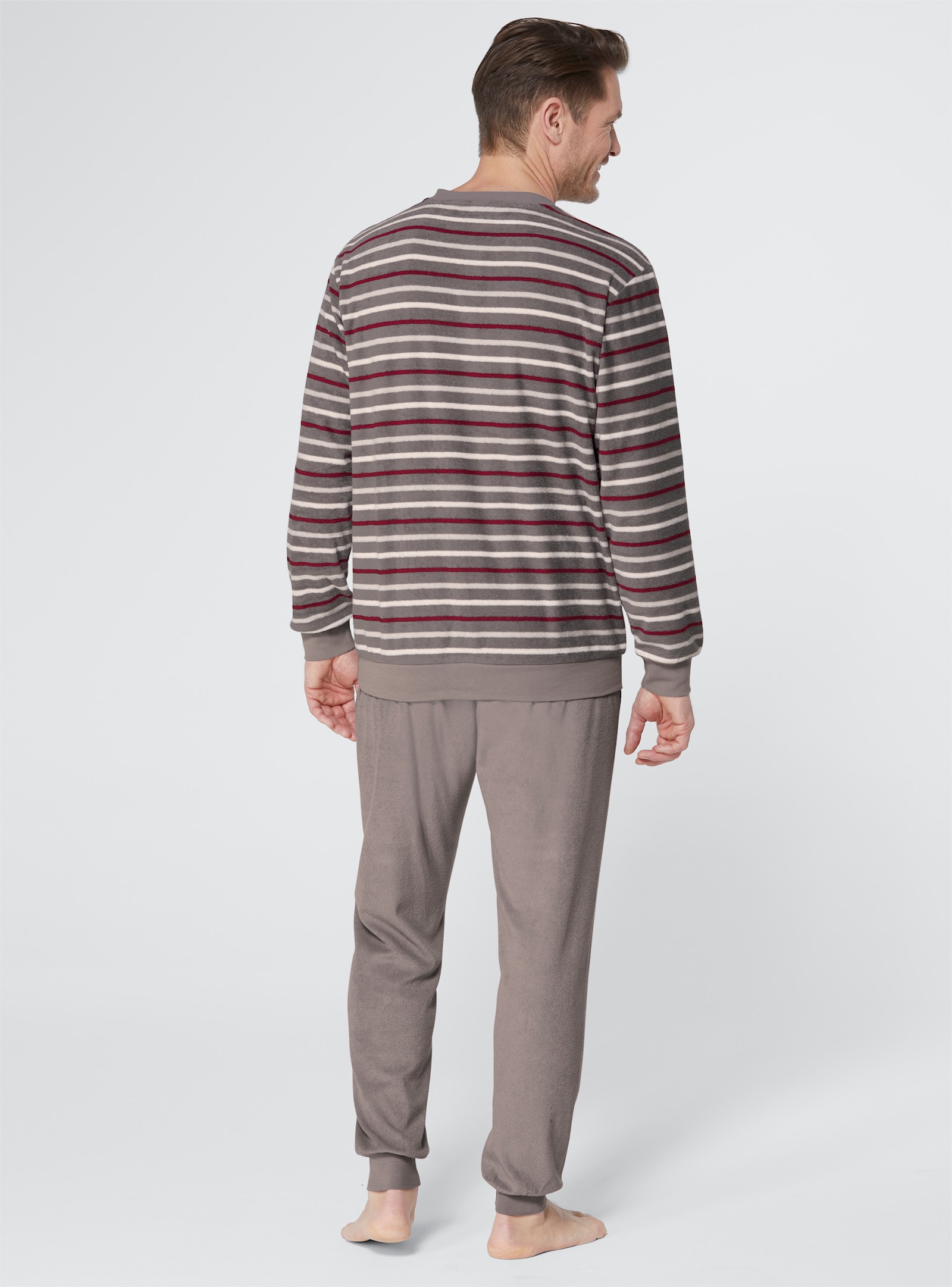 KINGsCLUB Pyjama - grijs/bordeaux