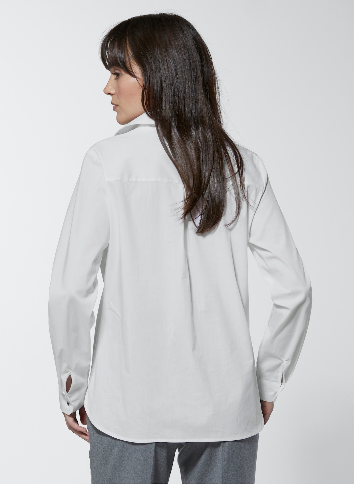 CREATION L PREMIUM Blouse van katoen en polyamide - ecru