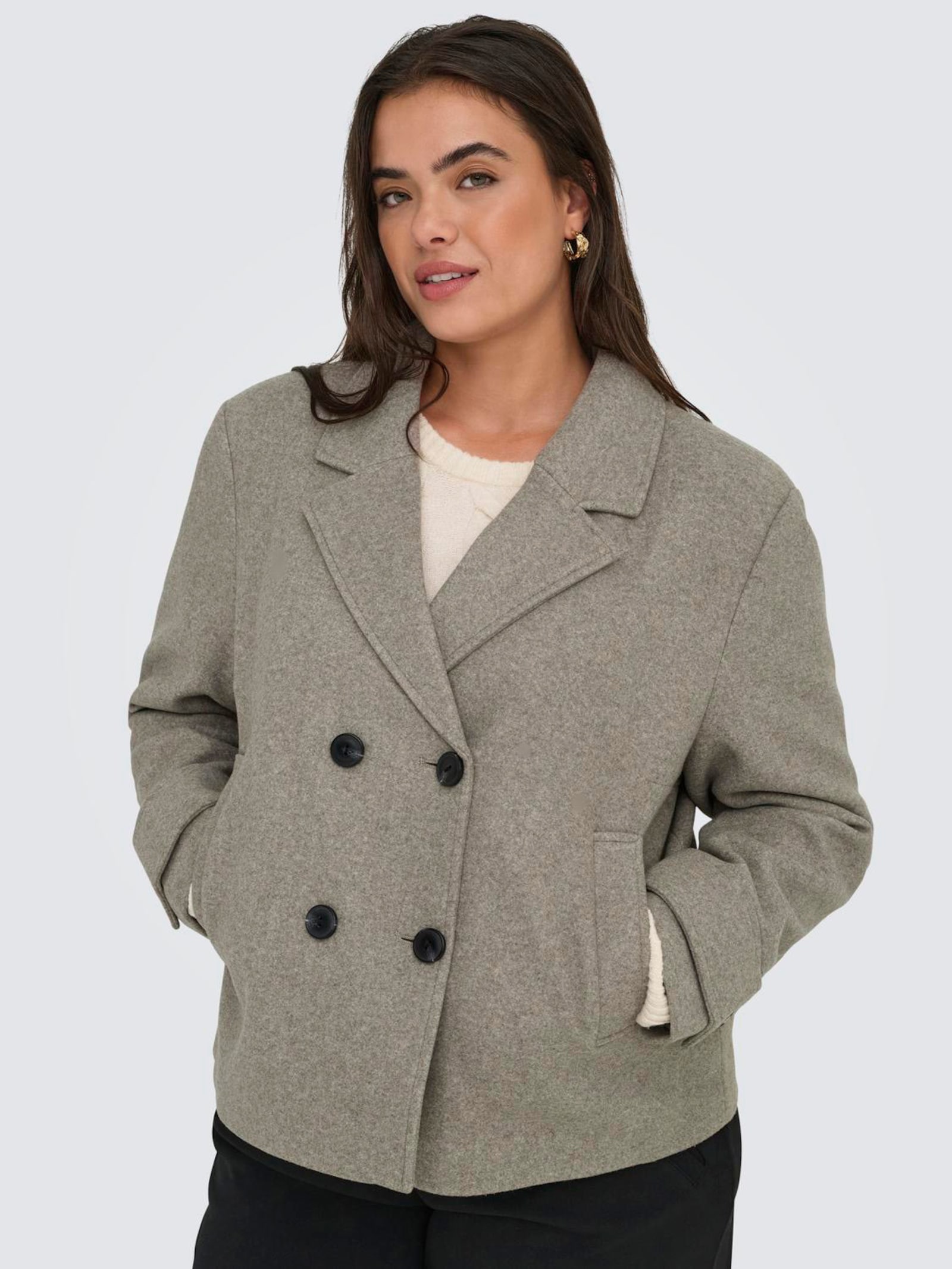 ONLY CARMAKOMA Kurzjacke - mocha meringue detail:melange