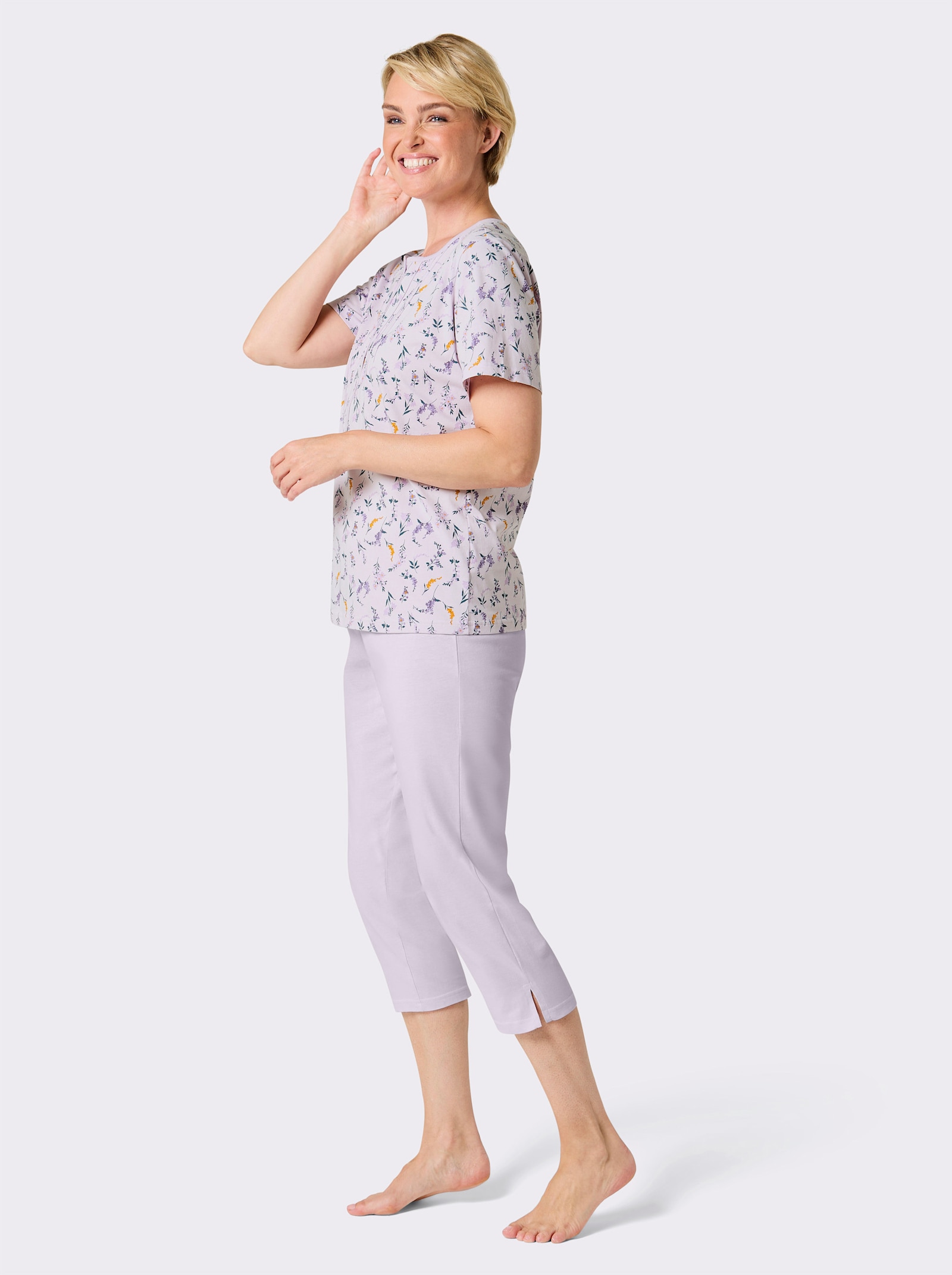 Comtessa Capri-Anzug - rosé-bedruckt