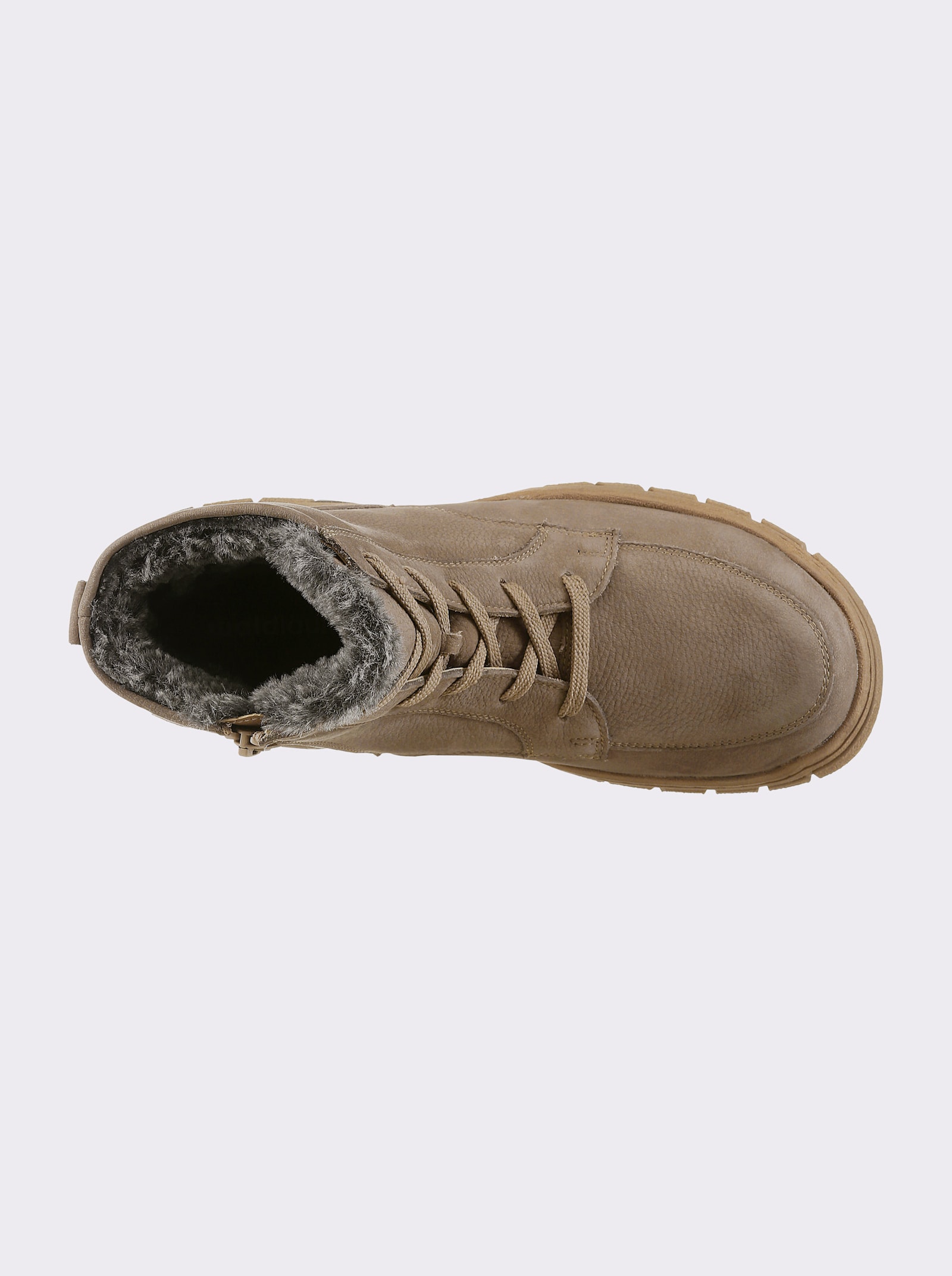 Waldläufer Stiefelette mit wärmendem Futter - schlamm