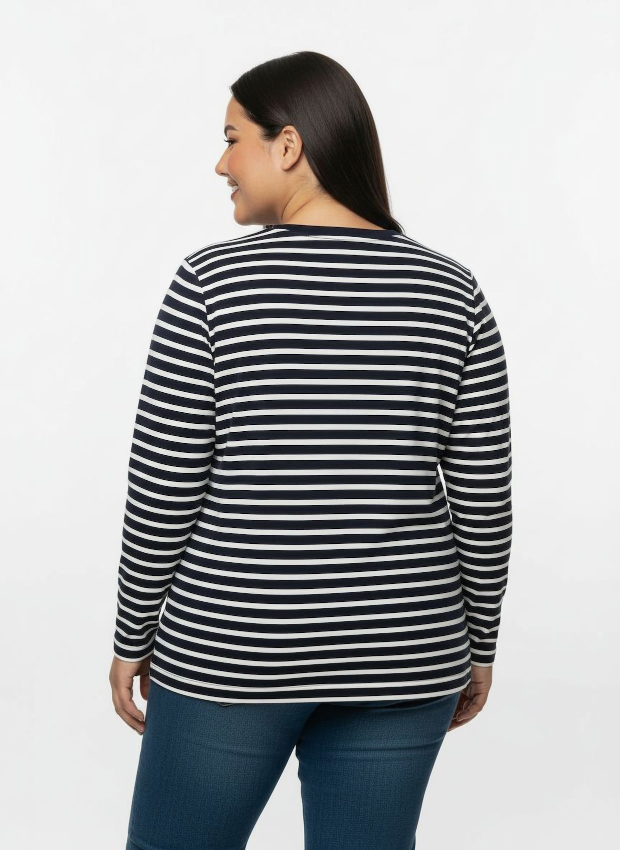 Shirt im Ringelmuster - marine-weiß-geringelt