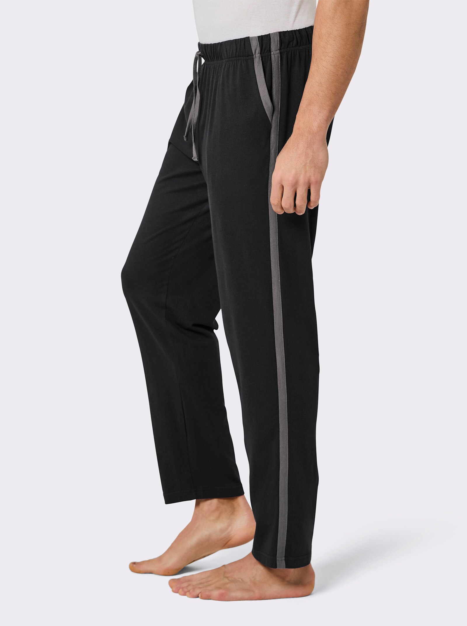 wäschepur men Hose lang - schwarz-anthrazit