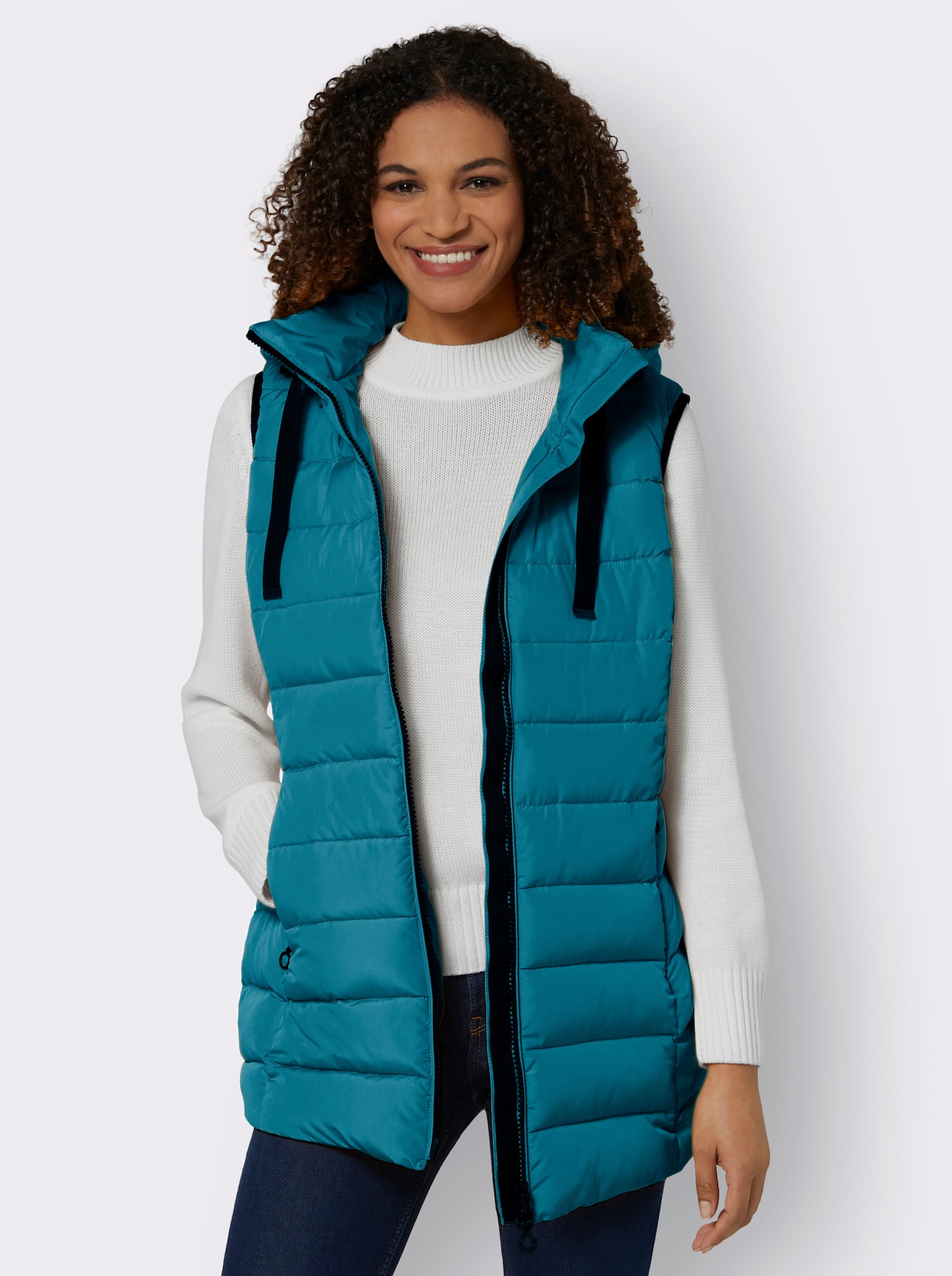 Bodywarmer met afritsbare capuchon - aquapetrol