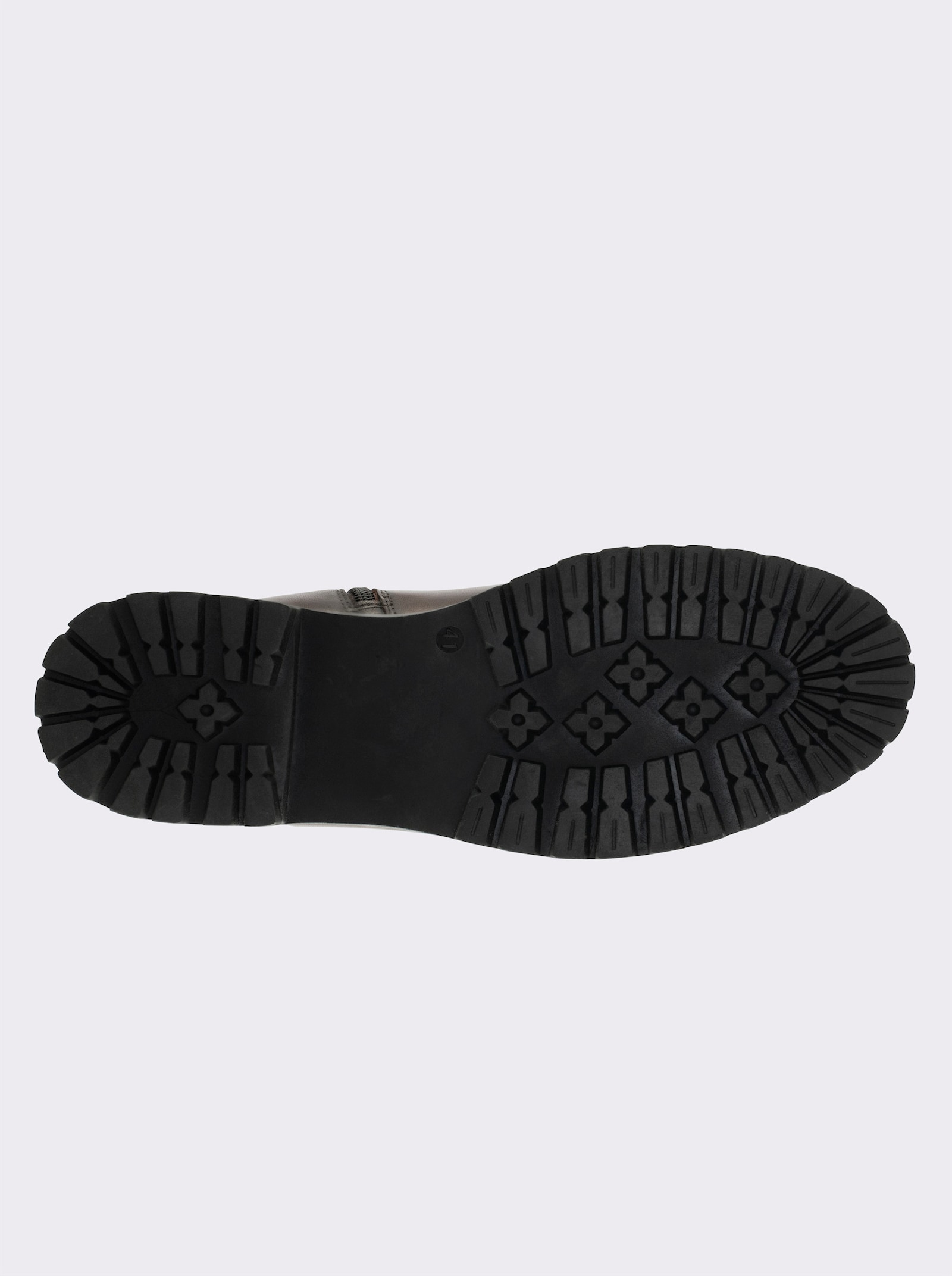sheego Weitschaftstiefel aus Rindsleder - schoko