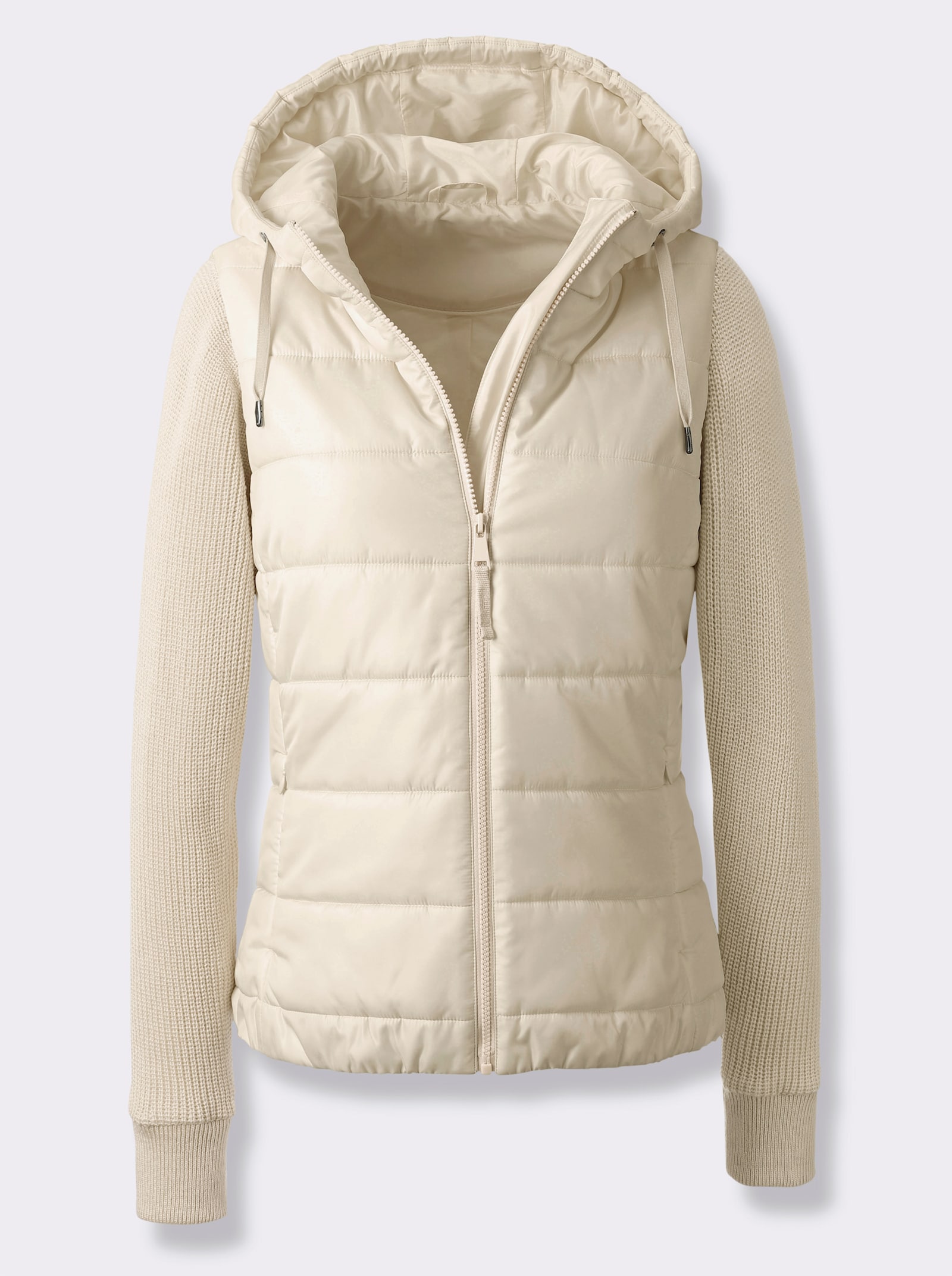 heine Veste matelassée à manches en tricot - café au lait