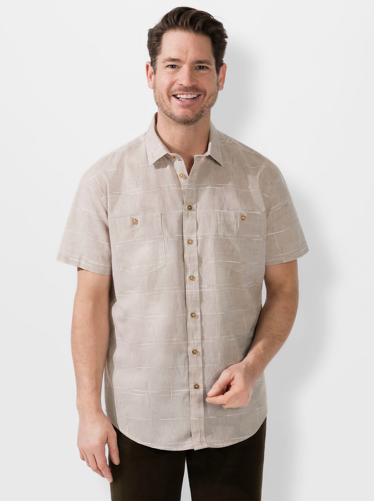 Catamaran Kurzarm-Hemd - beige