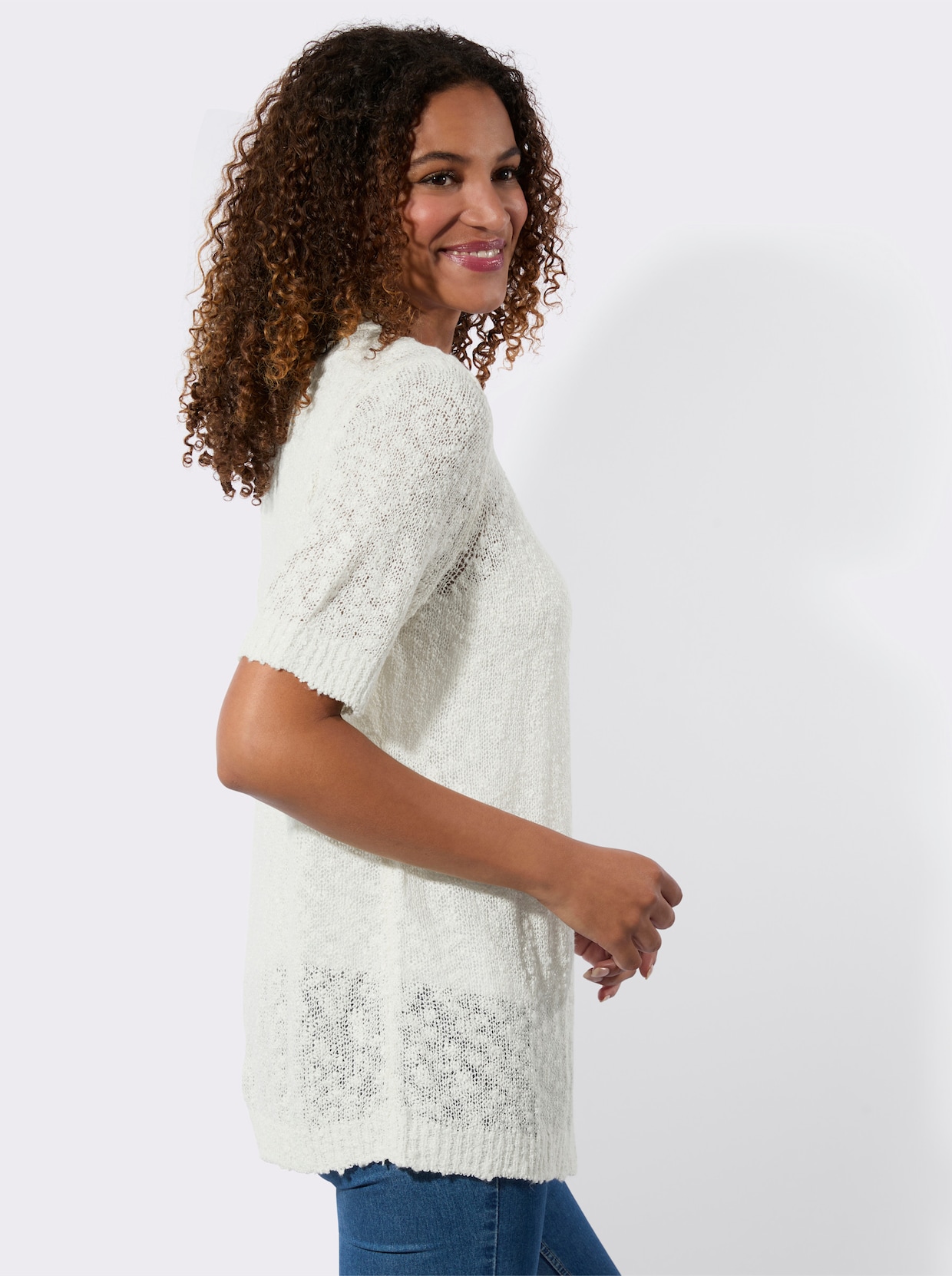 Vest in open model - wit